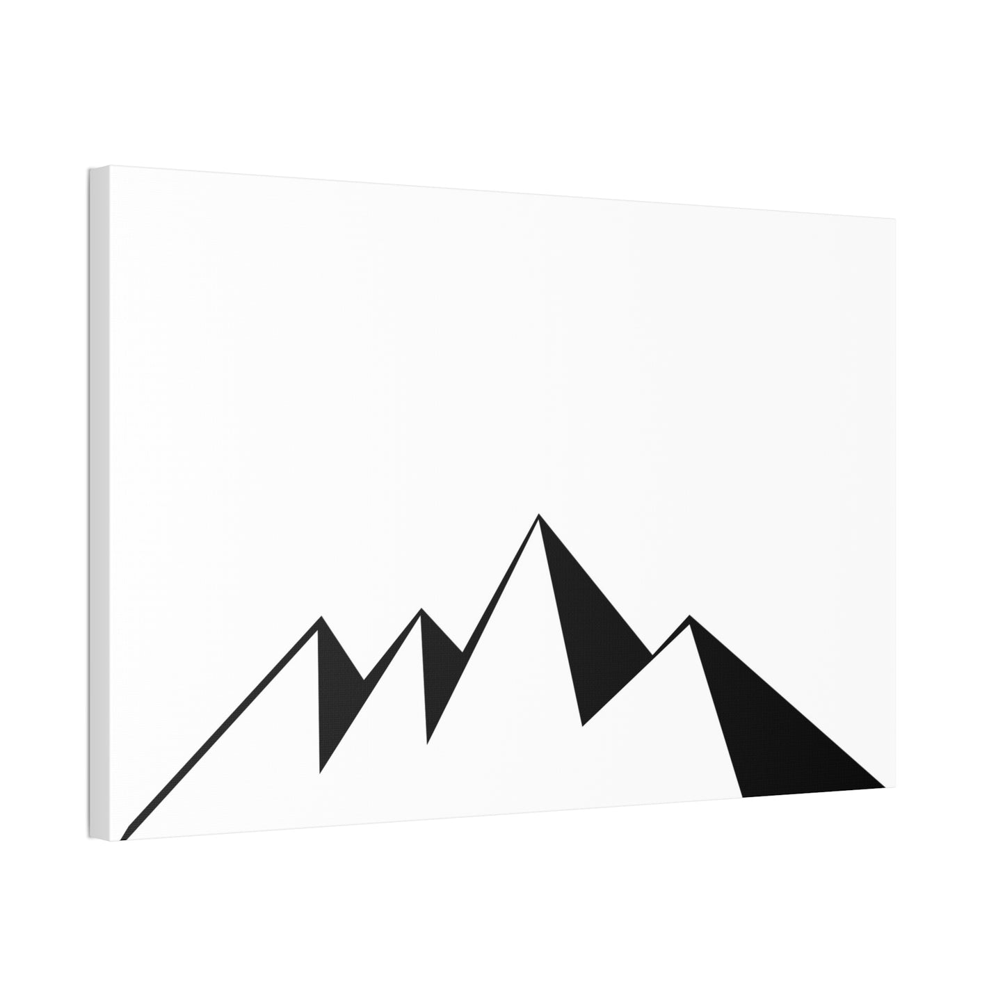 mountains001 - Modern Black Mountain Canvas Art