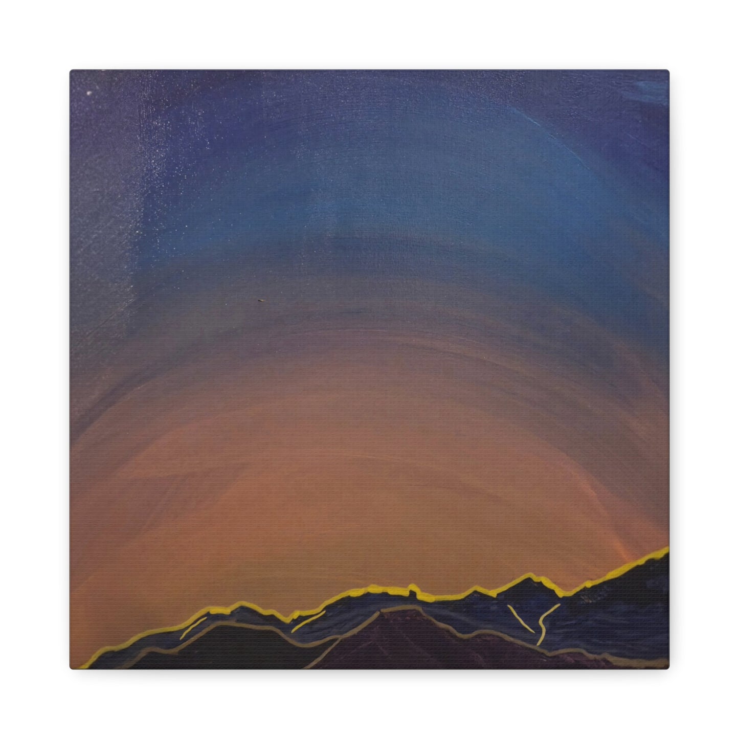 Sunset Mountain Canvas Wall Art - first light — Matte Stretched Landscape Print
