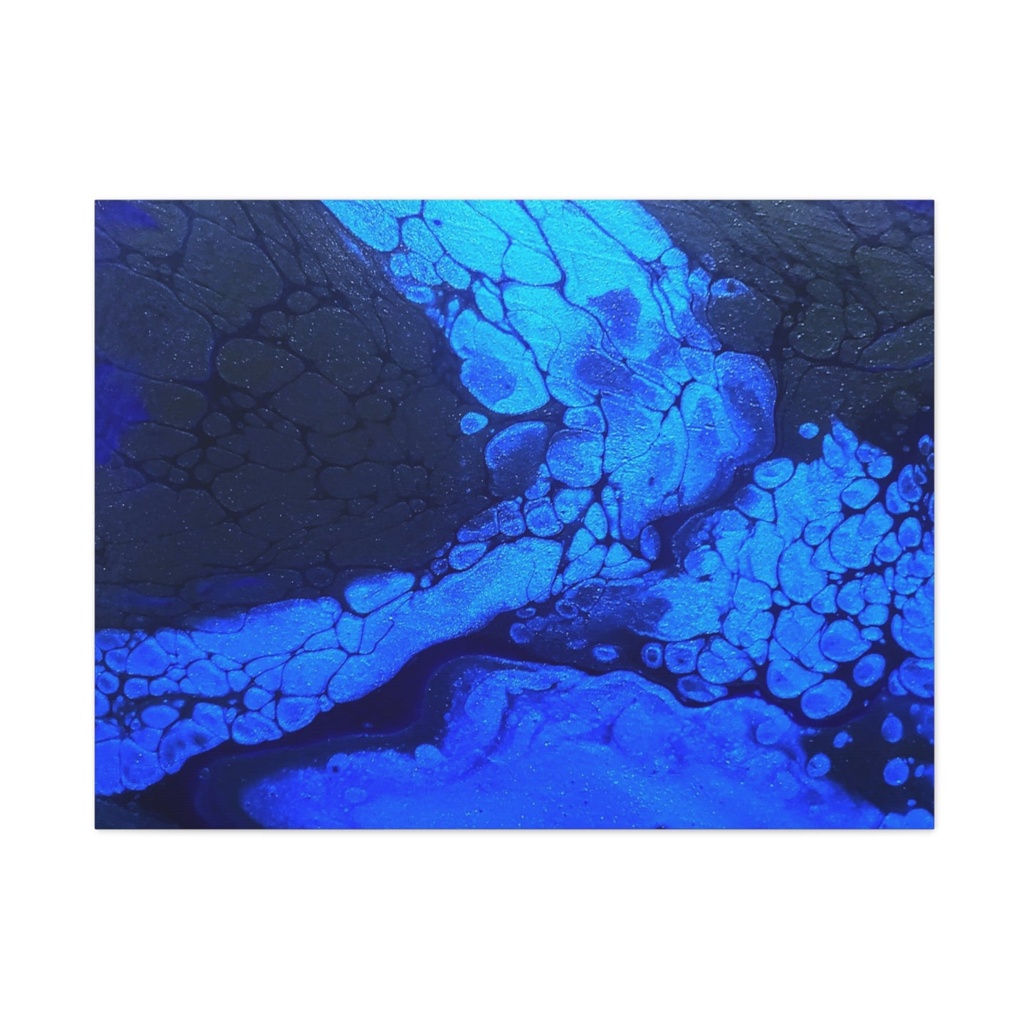 Abstract Blue Ocean Canvas Print — Matte Stretched Wall Art