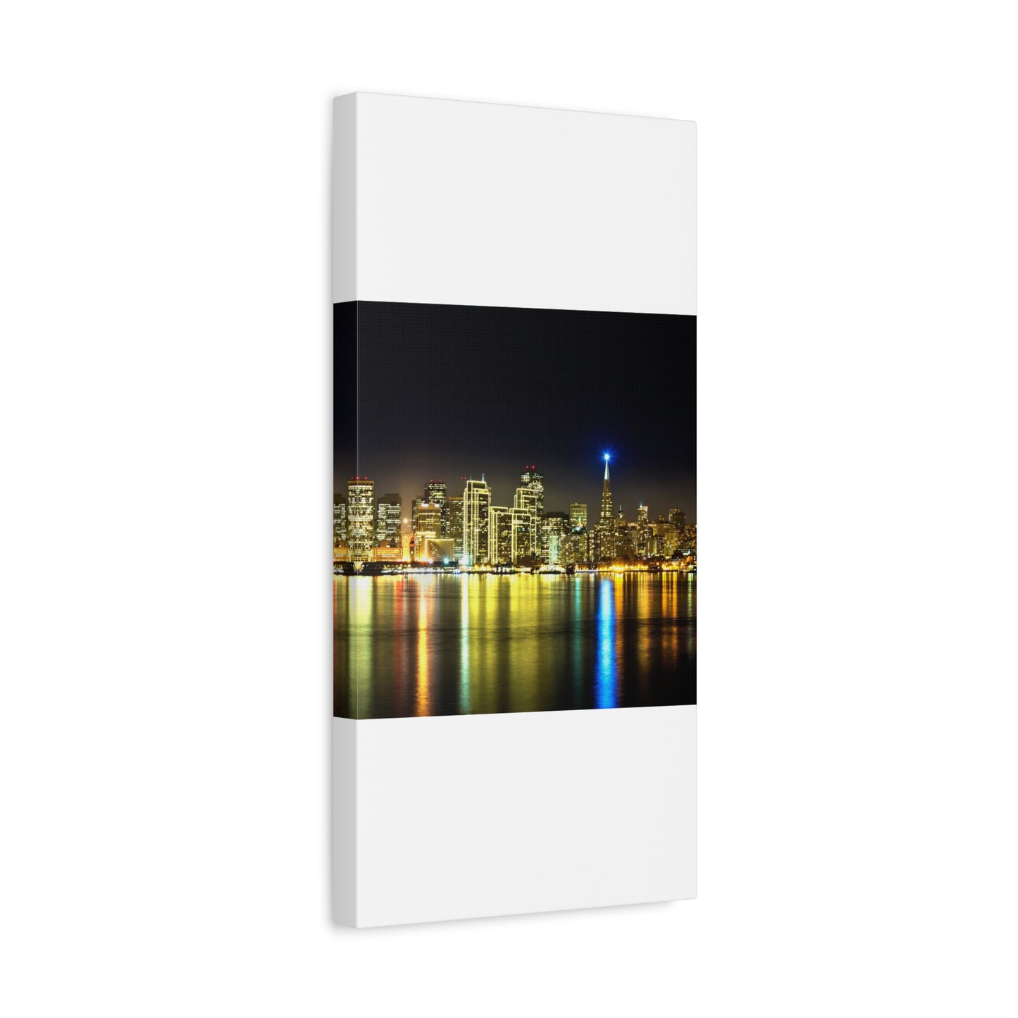 San Francisco Night Skyline Matte Canvas Print — Stretched 1.25"