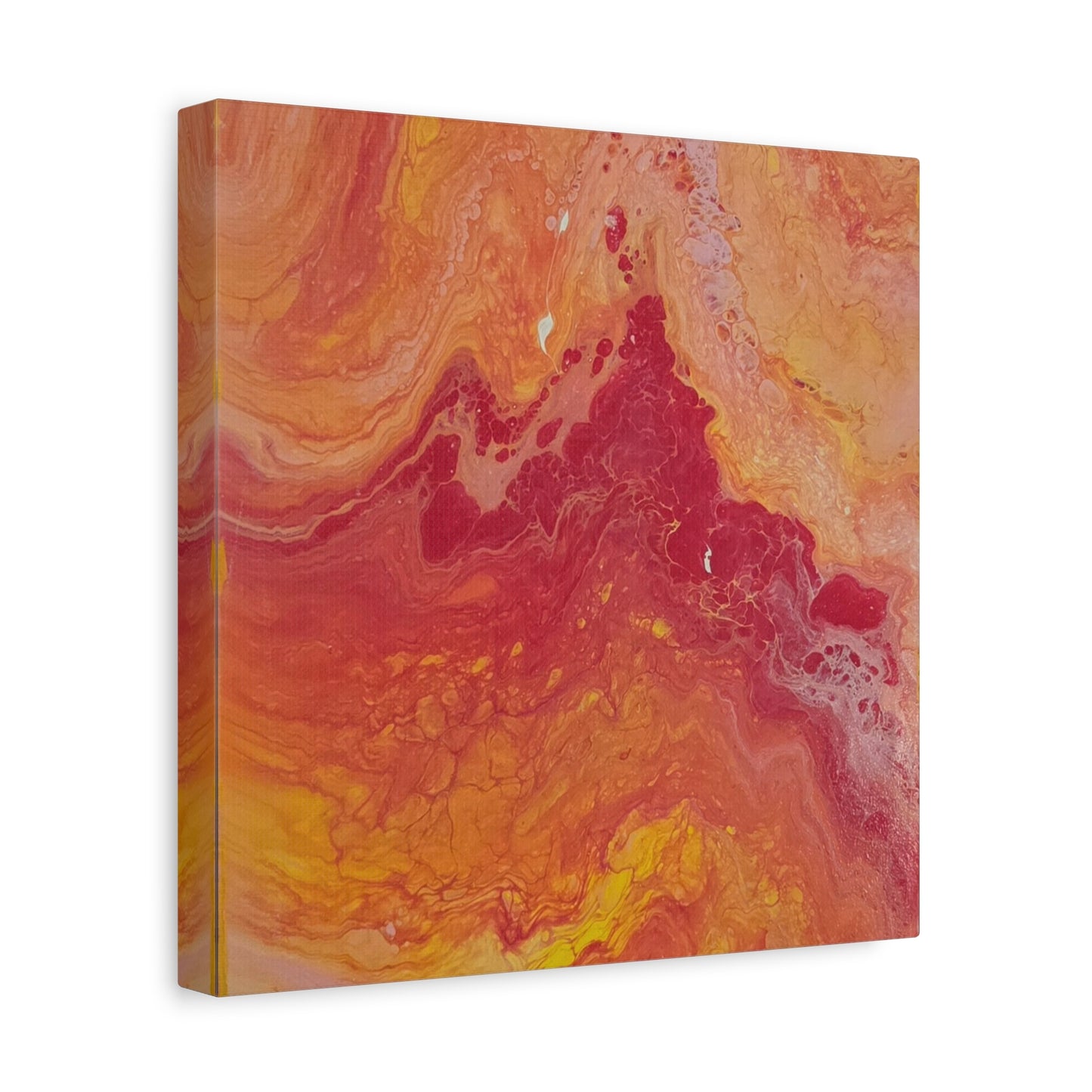 Abstract Pepto Popured - Sunset Swirl Matte Canvas Art - Stretched 1.25"