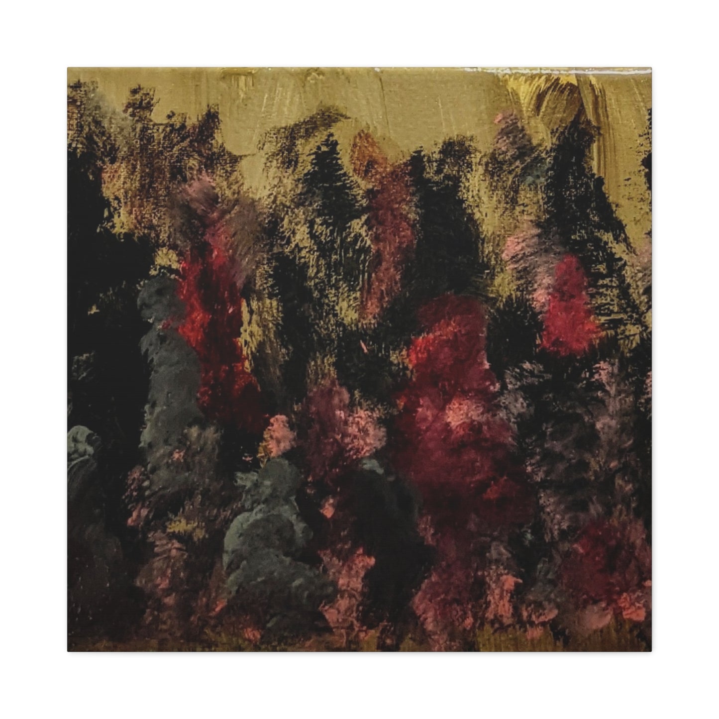 Autumn Forest Nightscape Matte Canvas Print — Stretched 1.25"