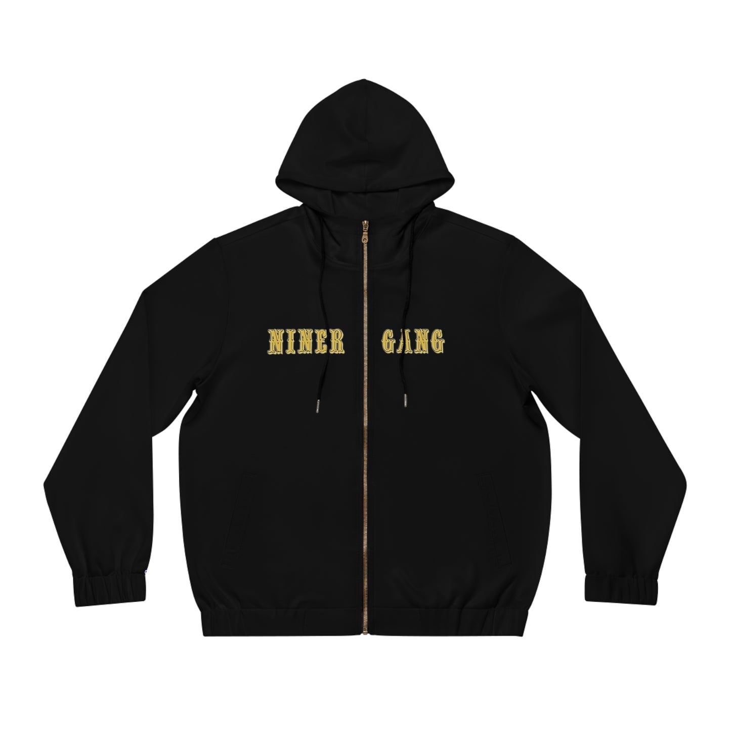Men's "Niner Gang" Full-Zip Hoodie — SF Gold Logo