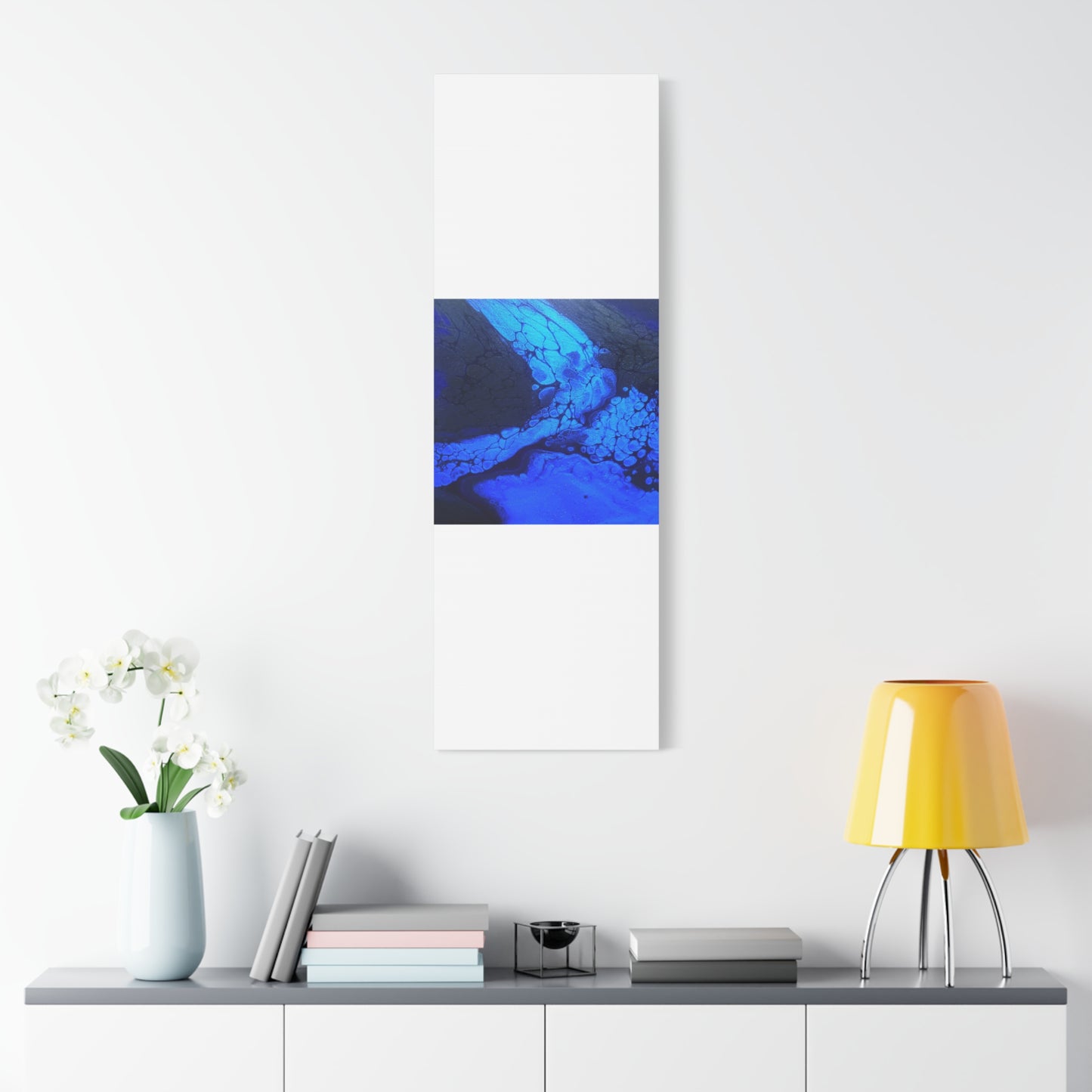 Abstract Blue Ocean Canvas Print — Matte Stretched Wall Art