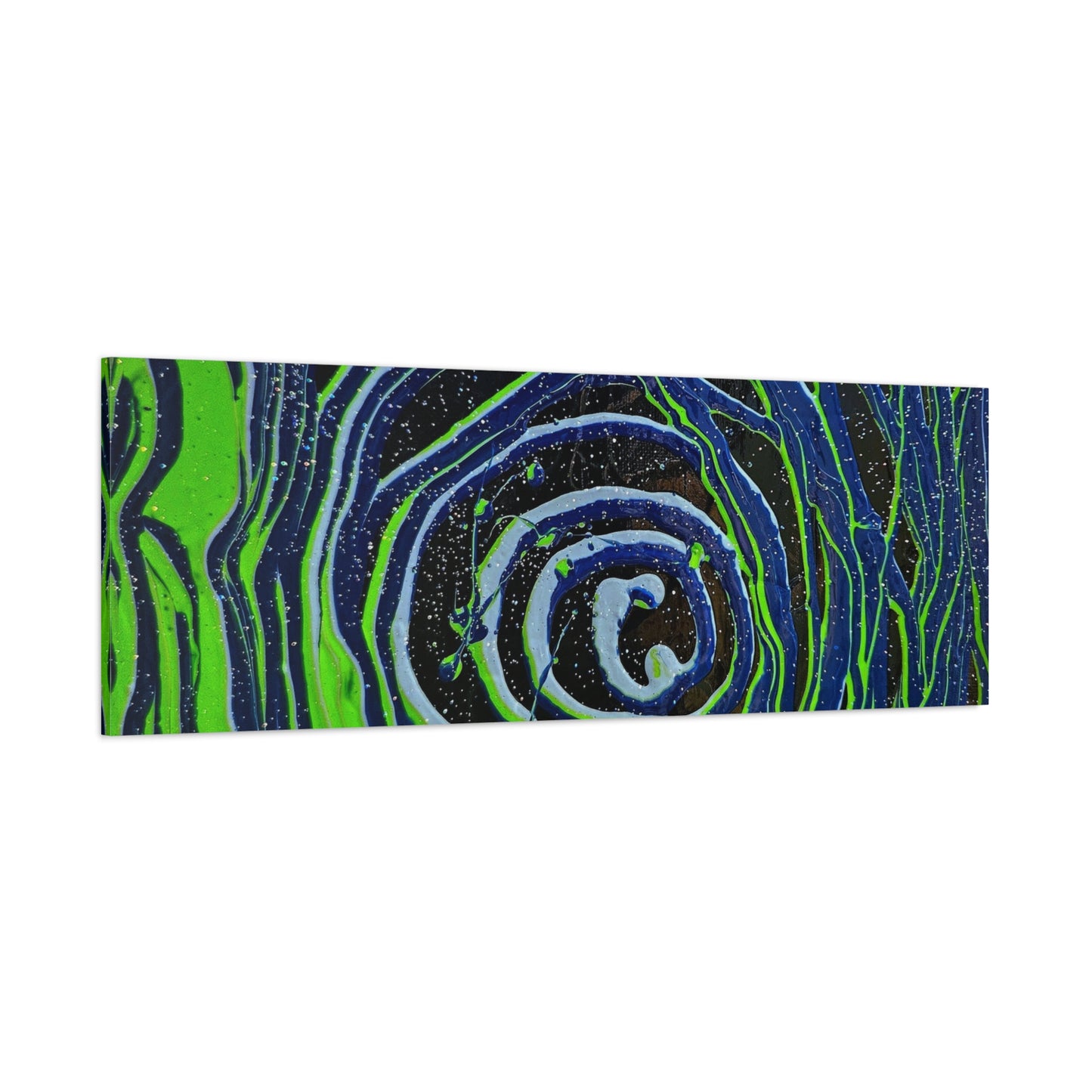 Abstract Green Swirl Matte Canvas Art — Stretched 1.25" Wall Décor