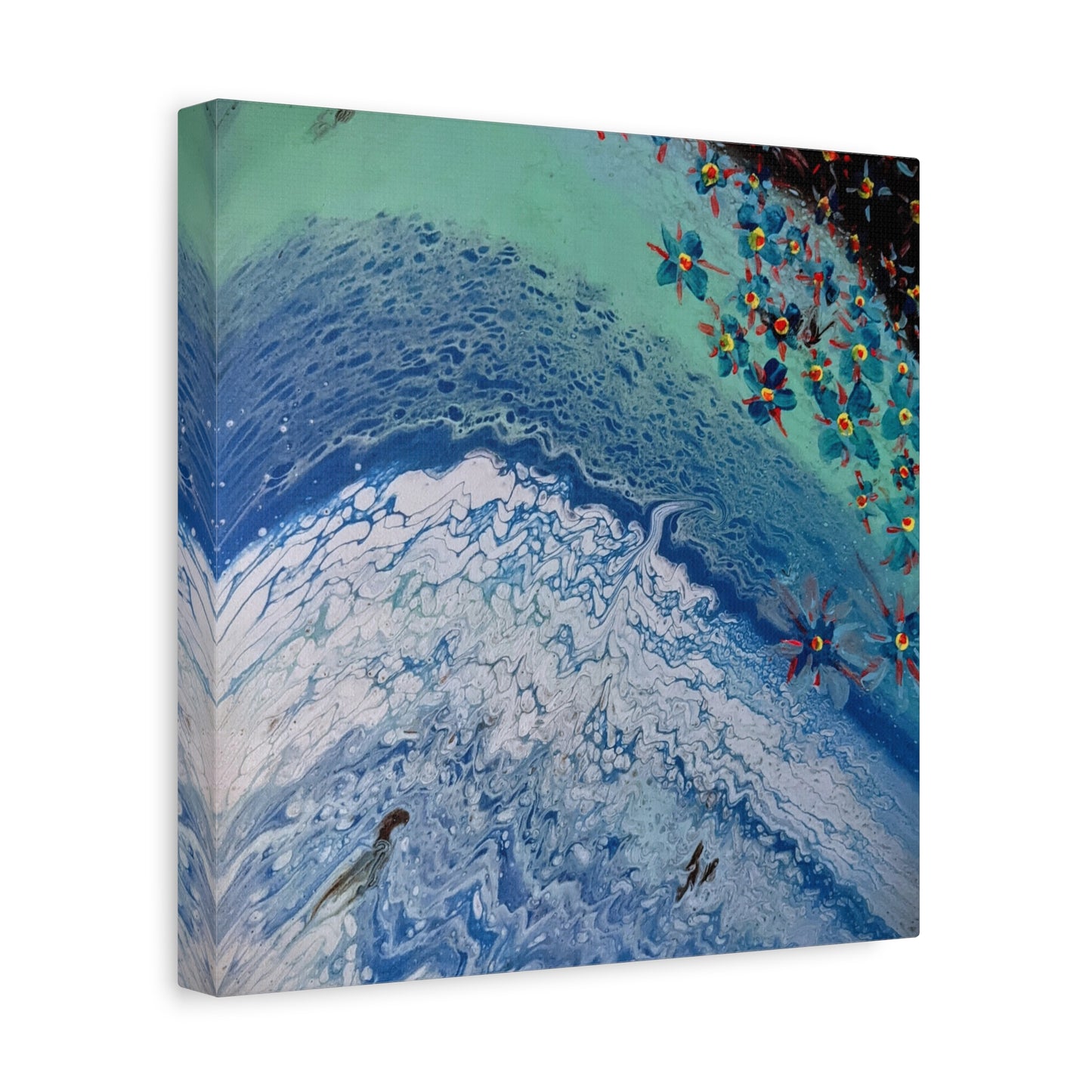 floetrol&flowers - Abstract Matte Canvas Print — Floral Accents Stretched Wall Art