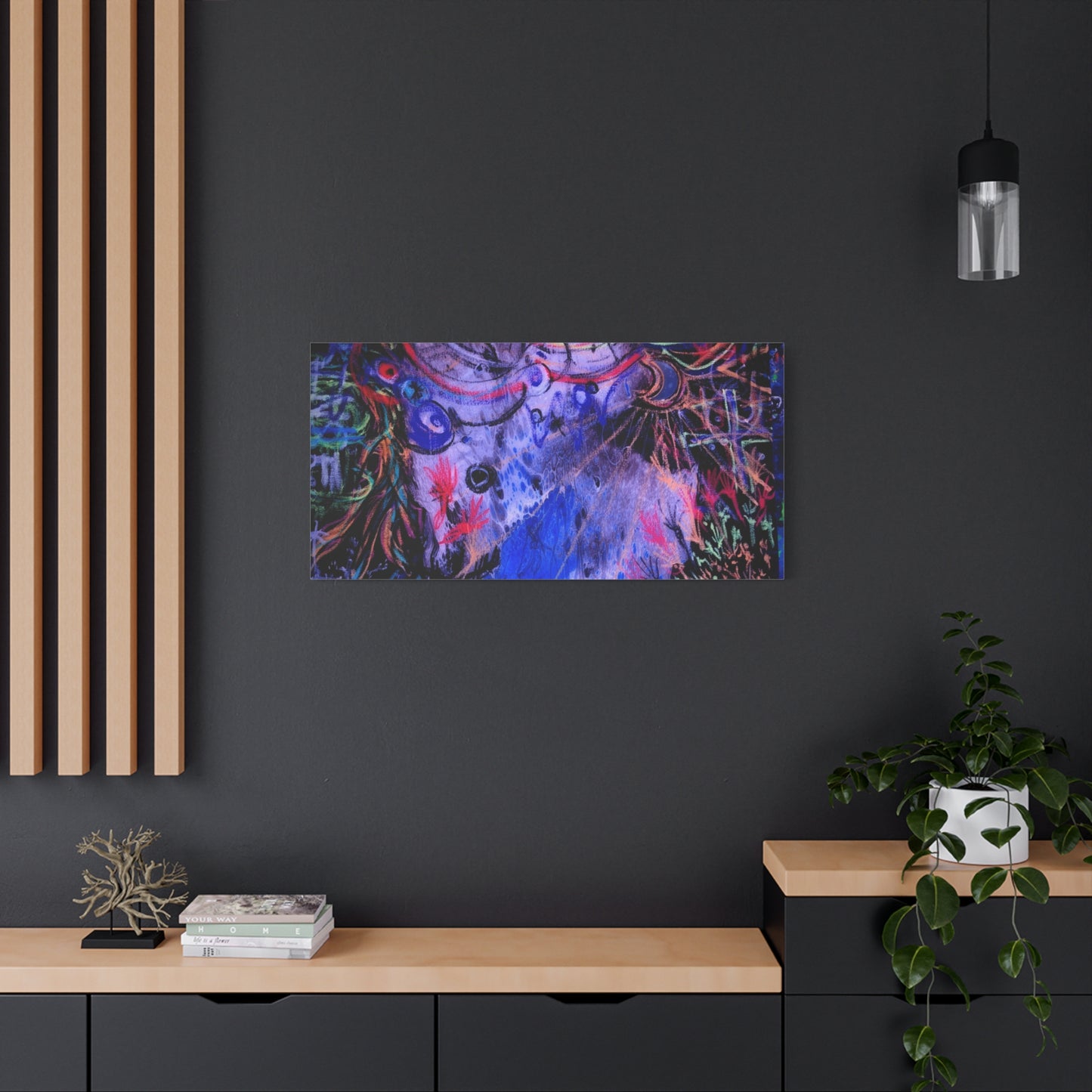 soul_extractions - Abstract Neon Canvas Art - Vibrant Psychedelic Wall Decor