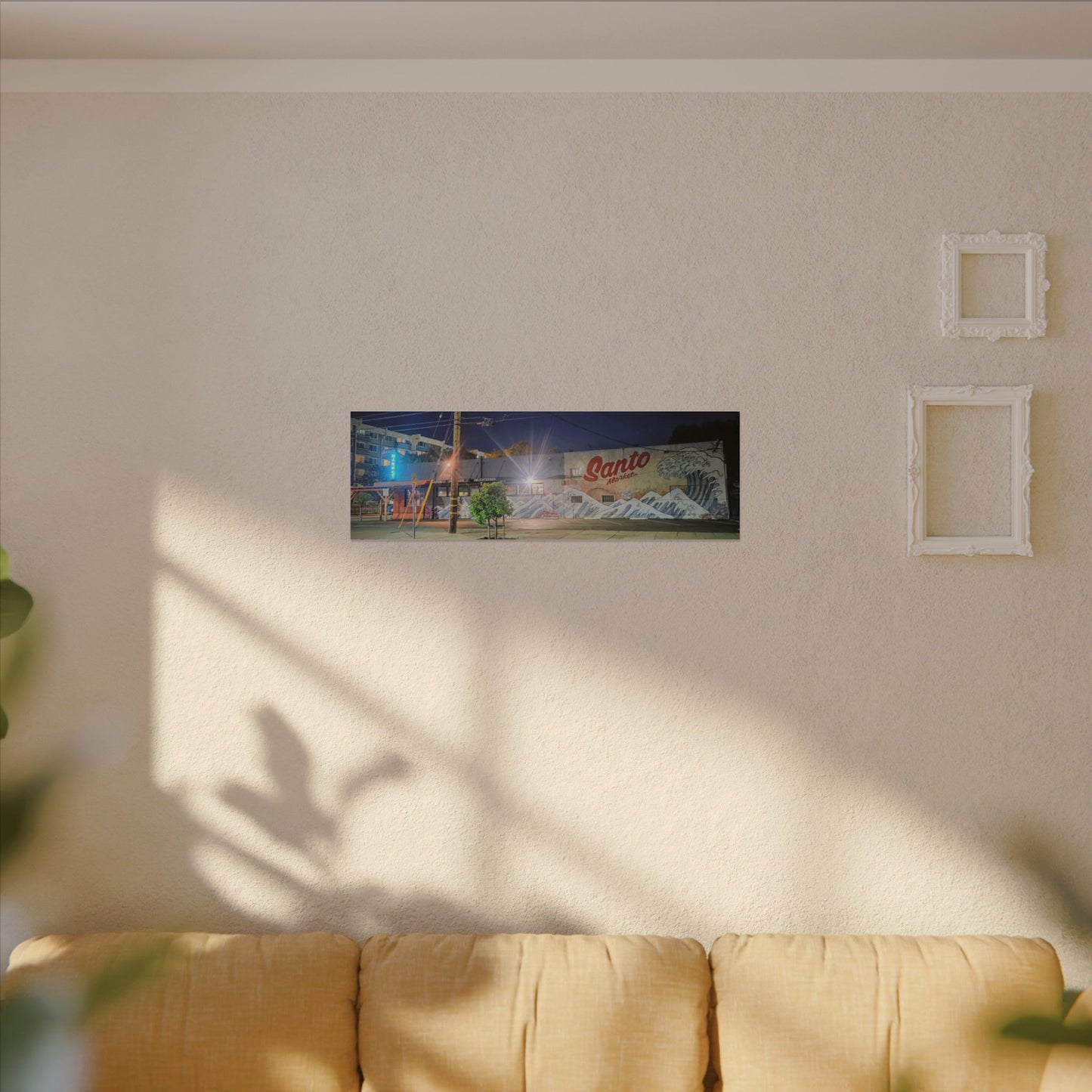 Santo Market Mural (7th&taylor)— Nighttime Urban Wall Art