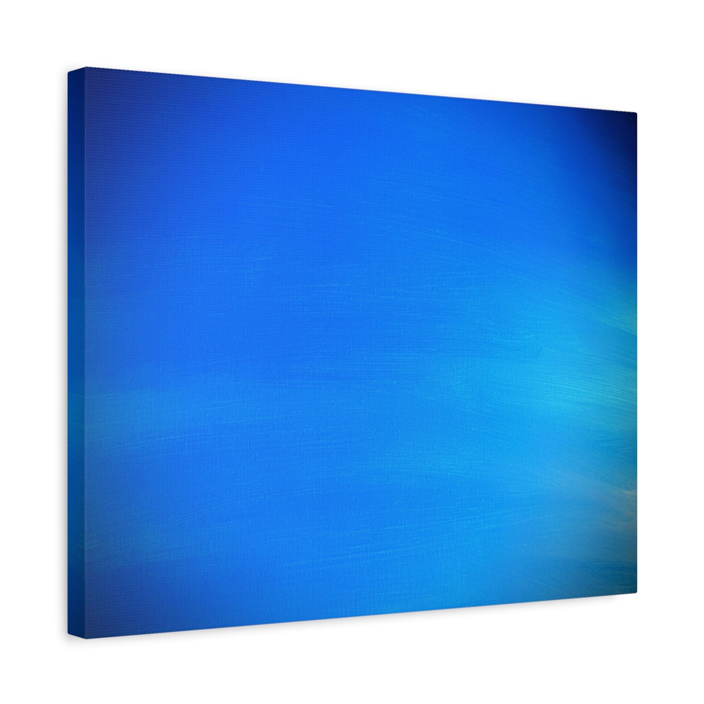 Blue Burst - Gradient Matte Canvas Print — Abstract Ocean Wall Art, Stretched 1.25"