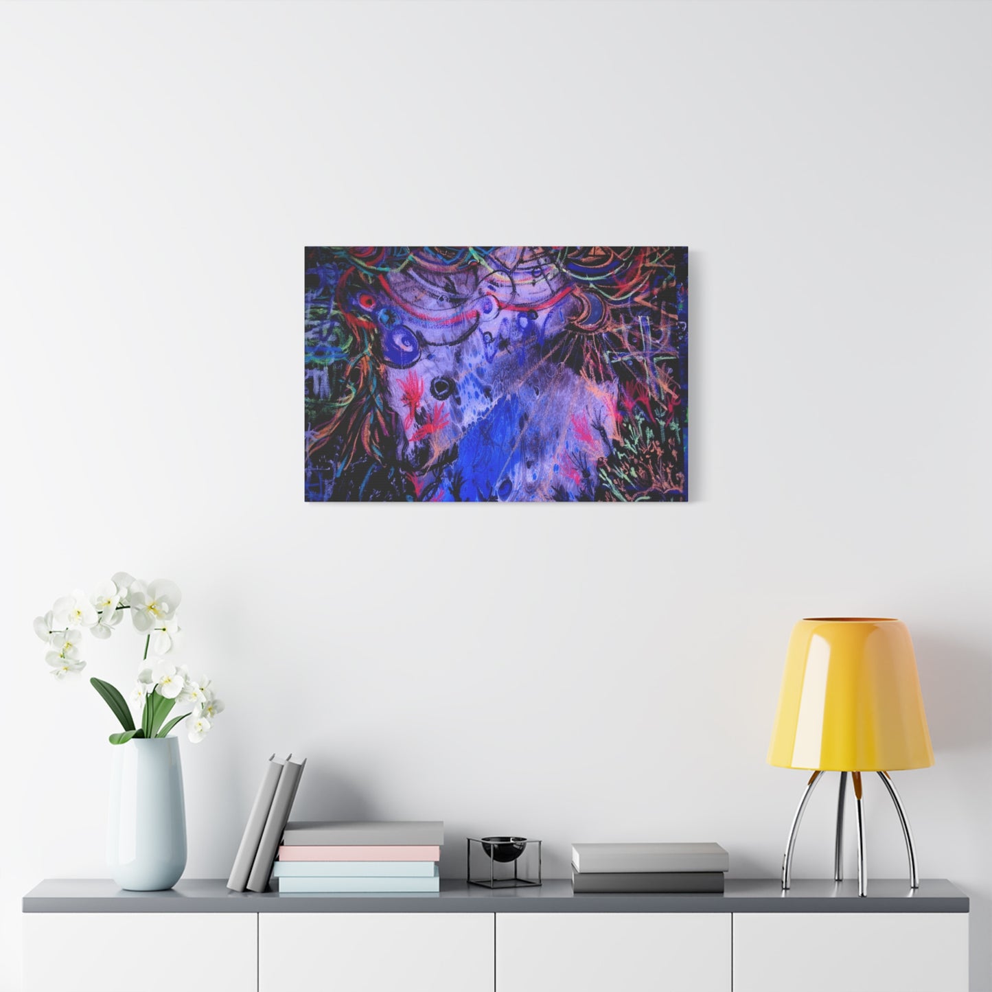 soul_extractions - Abstract Neon Canvas Art - Vibrant Psychedelic Wall Decor