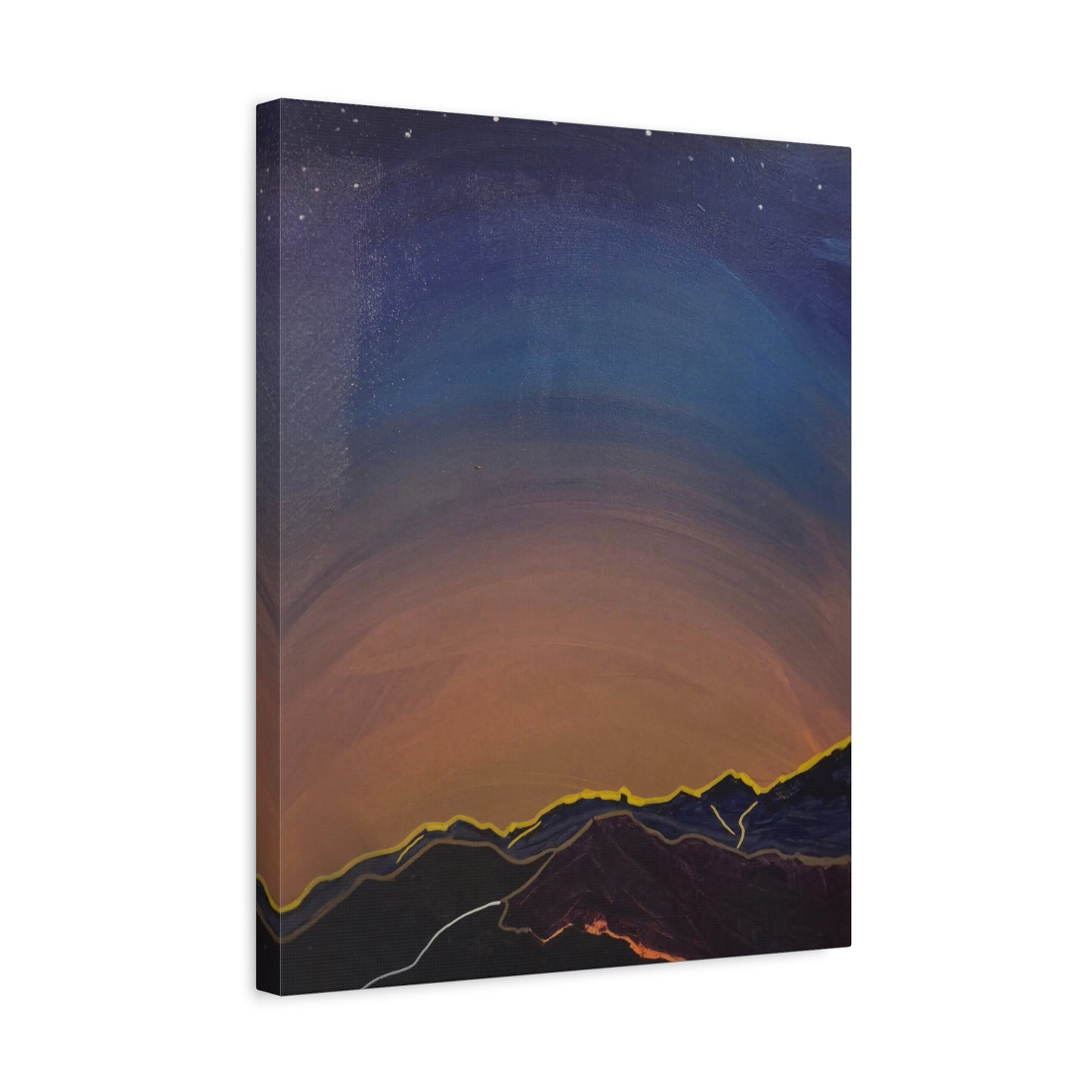 Sunset Mountain Canvas Wall Art - first light — Matte Stretched Landscape Print