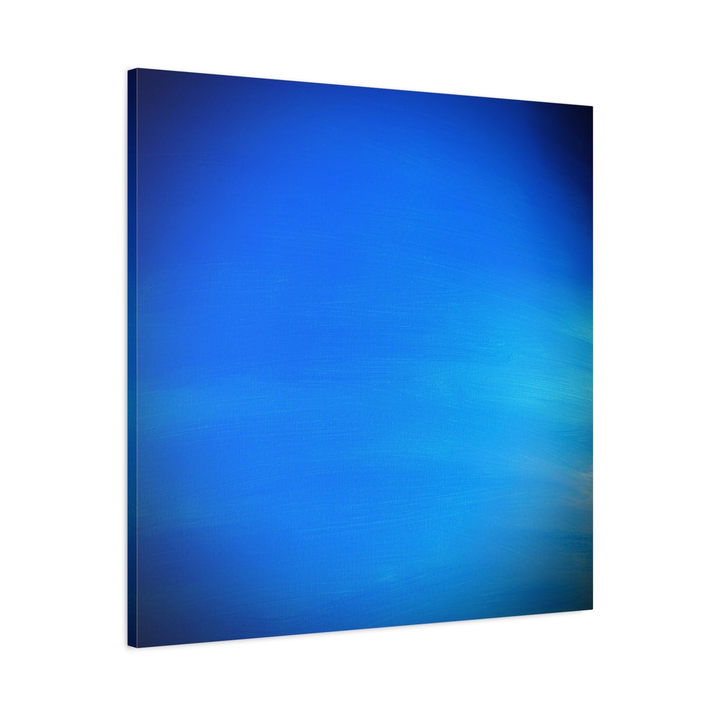 Blue Burst - Gradient Matte Canvas Print — Abstract Ocean Wall Art, Stretched 1.25"