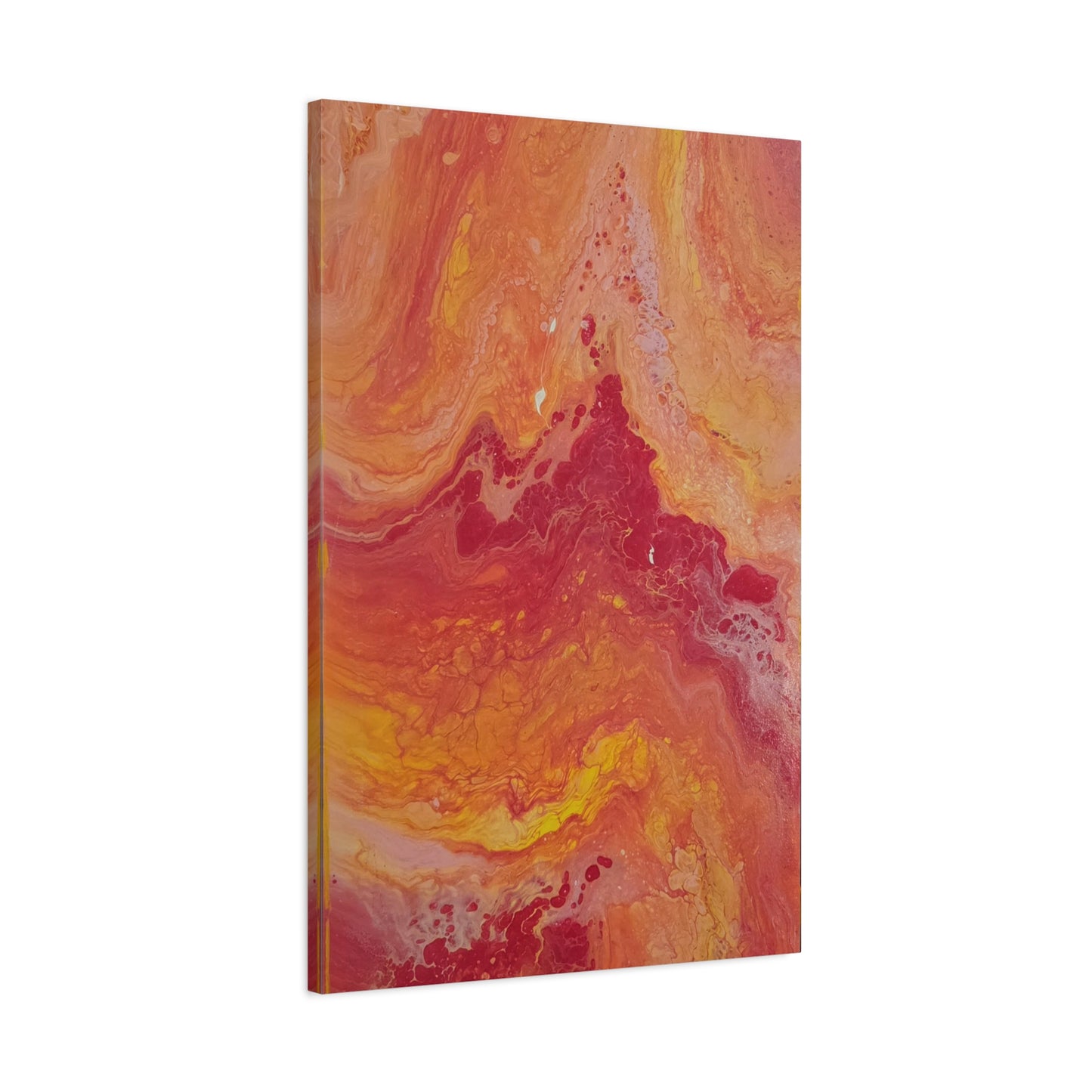 Abstract Pepto Popured - Sunset Swirl Matte Canvas Art - Stretched 1.25"