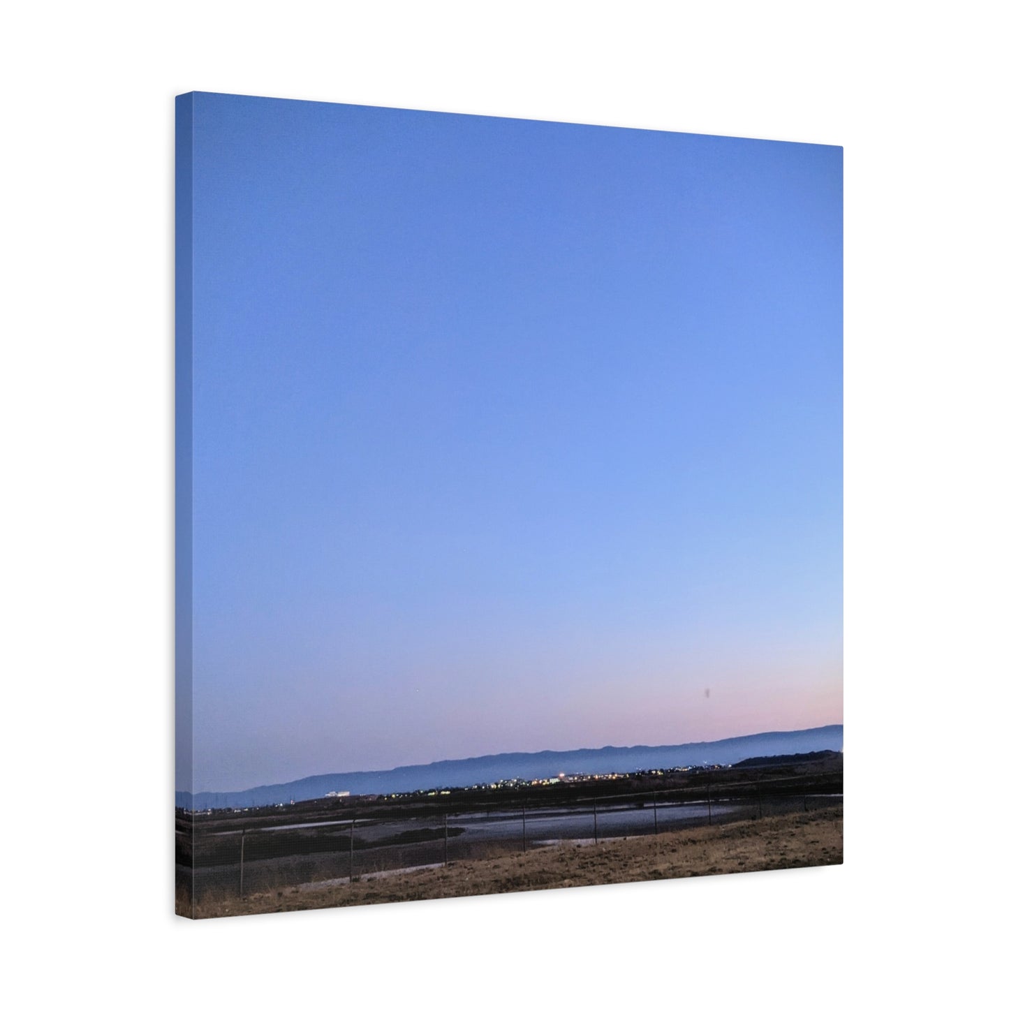 Serene Blue Horizon Matte Canvas Print — Stretched Wall Art