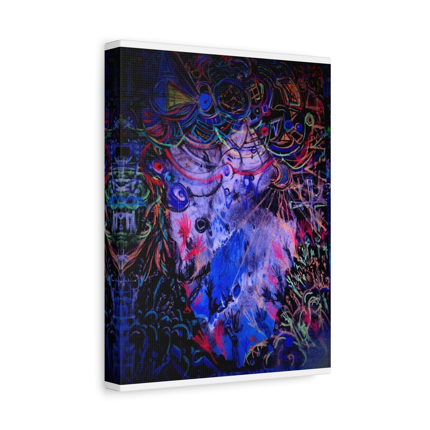 soul_extractions - Abstract Neon Canvas Art - Vibrant Psychedelic Wall Decor