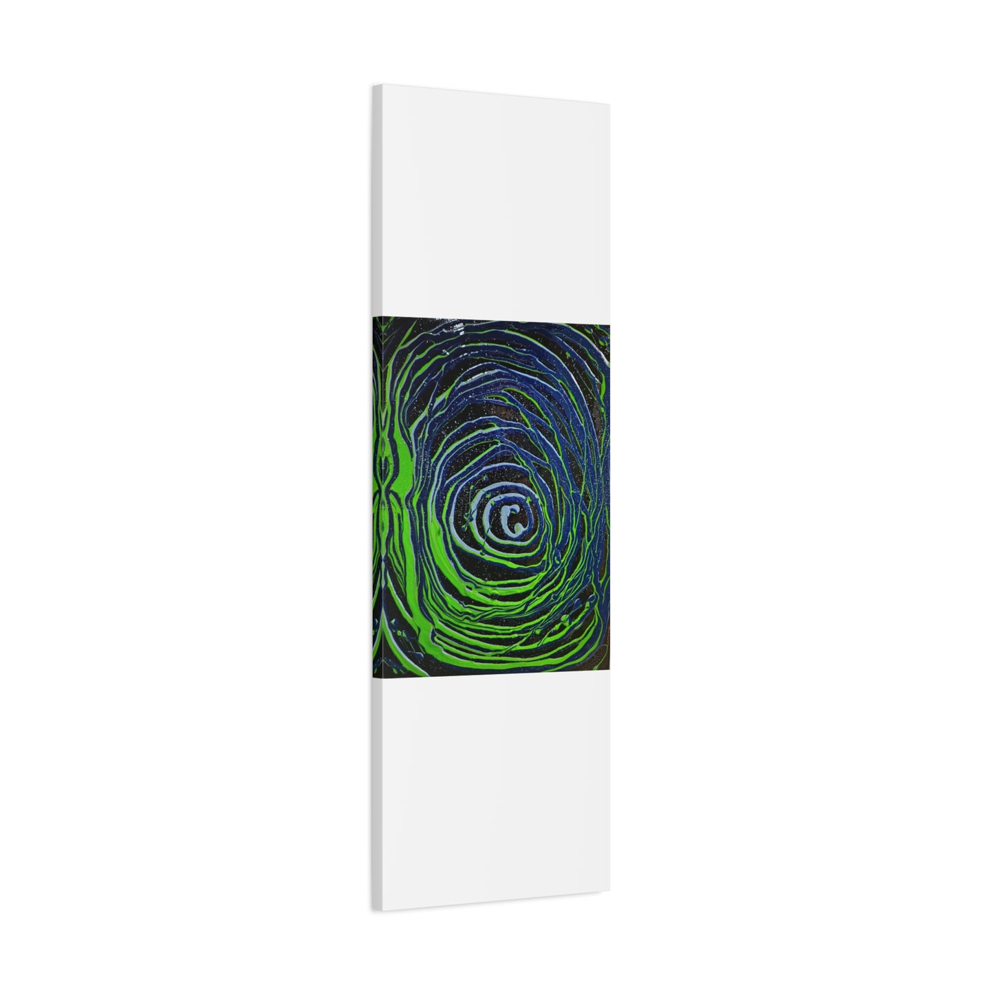 Abstract Green Swirl Matte Canvas Art — Stretched 1.25" Wall Décor