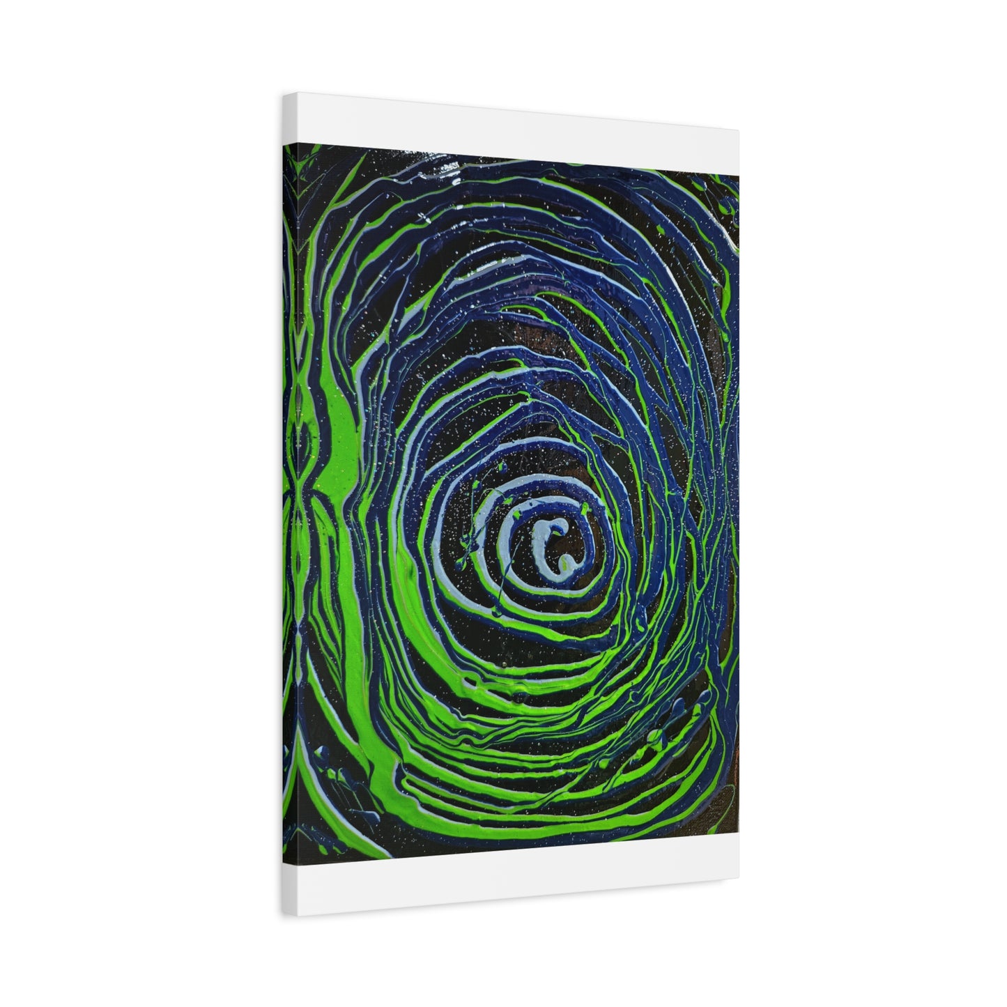 Abstract Green Swirl Matte Canvas Art — Stretched 1.25" Wall Décor