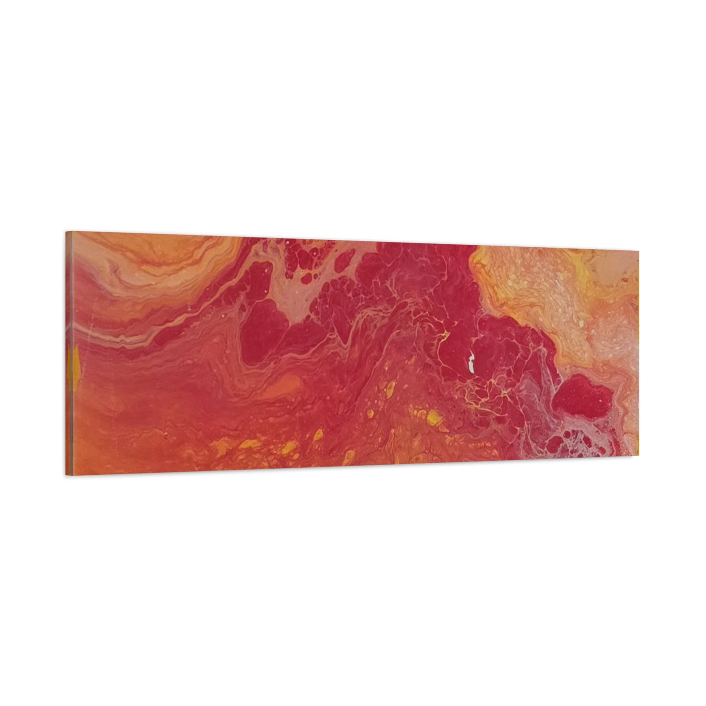 Abstract Pepto Popured - Sunset Swirl Matte Canvas Art - Stretched 1.25"