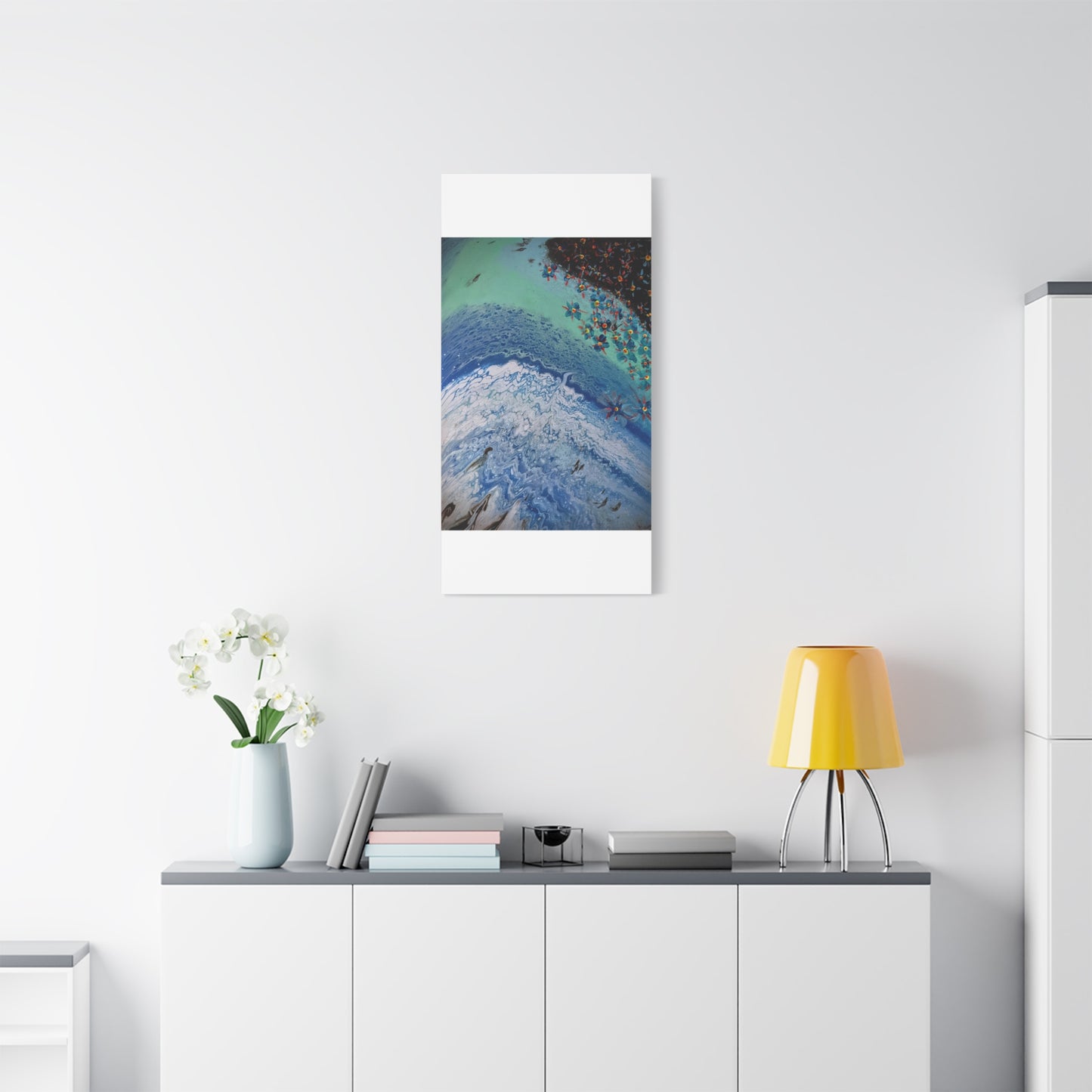 floetrol&flowers - Abstract Matte Canvas Print — Floral Accents Stretched Wall Art