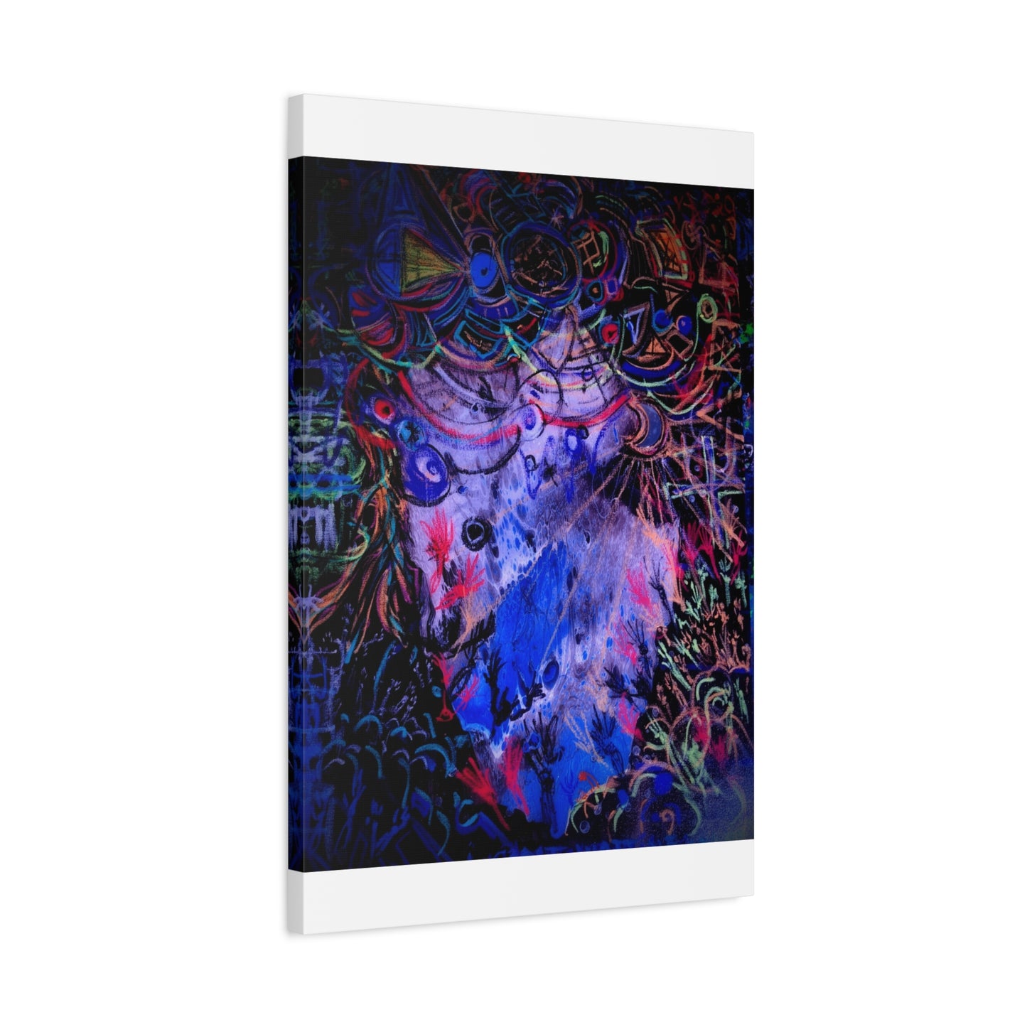 soul_extractions - Abstract Neon Canvas Art - Vibrant Psychedelic Wall Decor