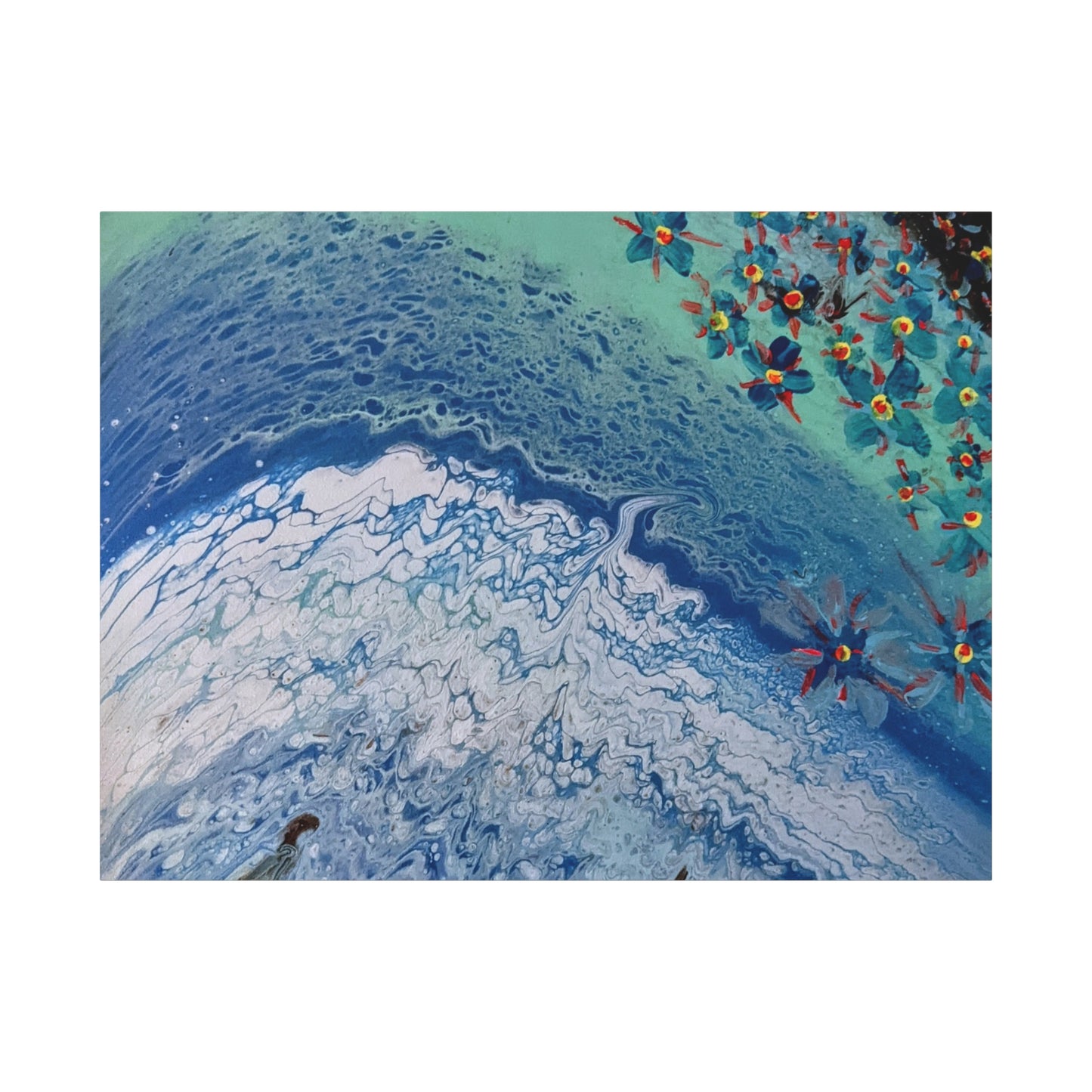 floetrol&flowers - Abstract Matte Canvas Print — Floral Accents Stretched Wall Art