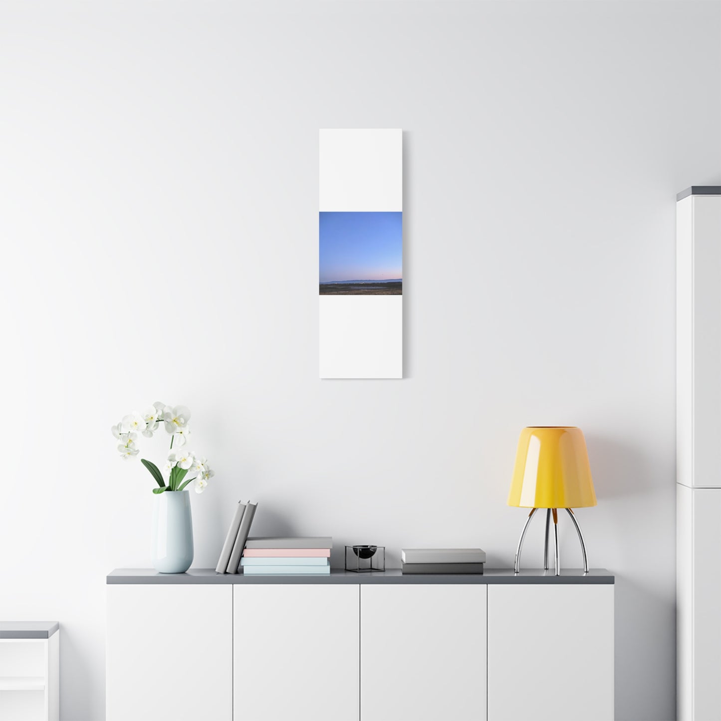 Serene Blue Horizon Matte Canvas Print — Stretched Wall Art