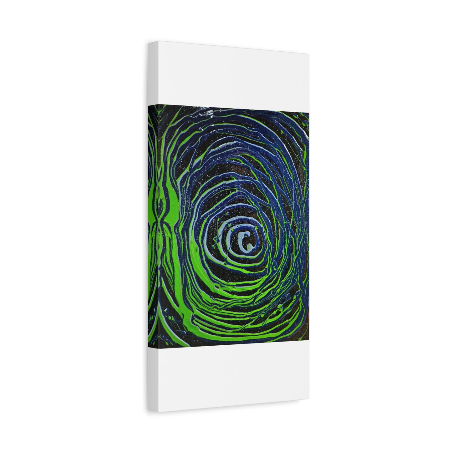 Abstract Green Swirl Matte Canvas Art — Stretched 1.25" Wall Décor