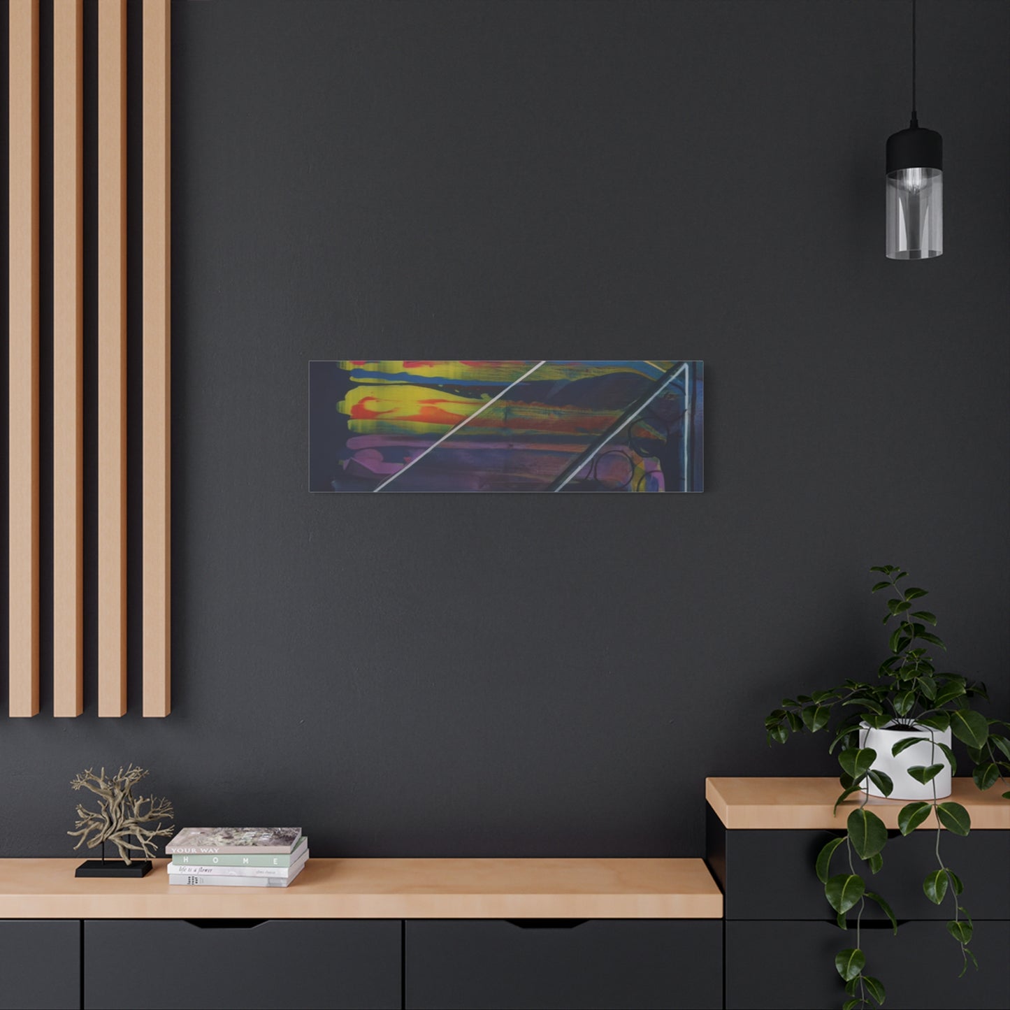 Abstract Geometric Canvas Art - 2025 astronomy – Colorful Drip Triangle Stretched Canvas