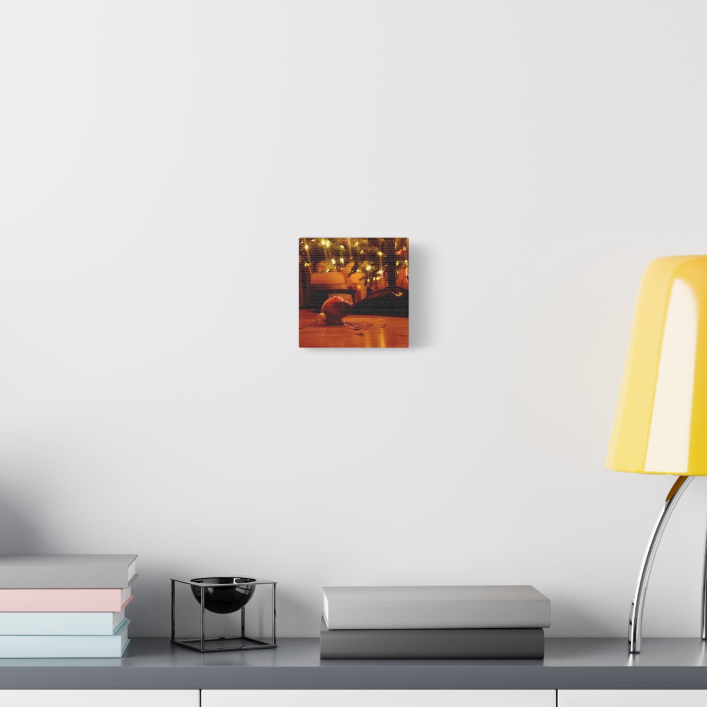 Christmas Tree Ornament Photo Canvas – Cozy Holiday Still Life Wall Art