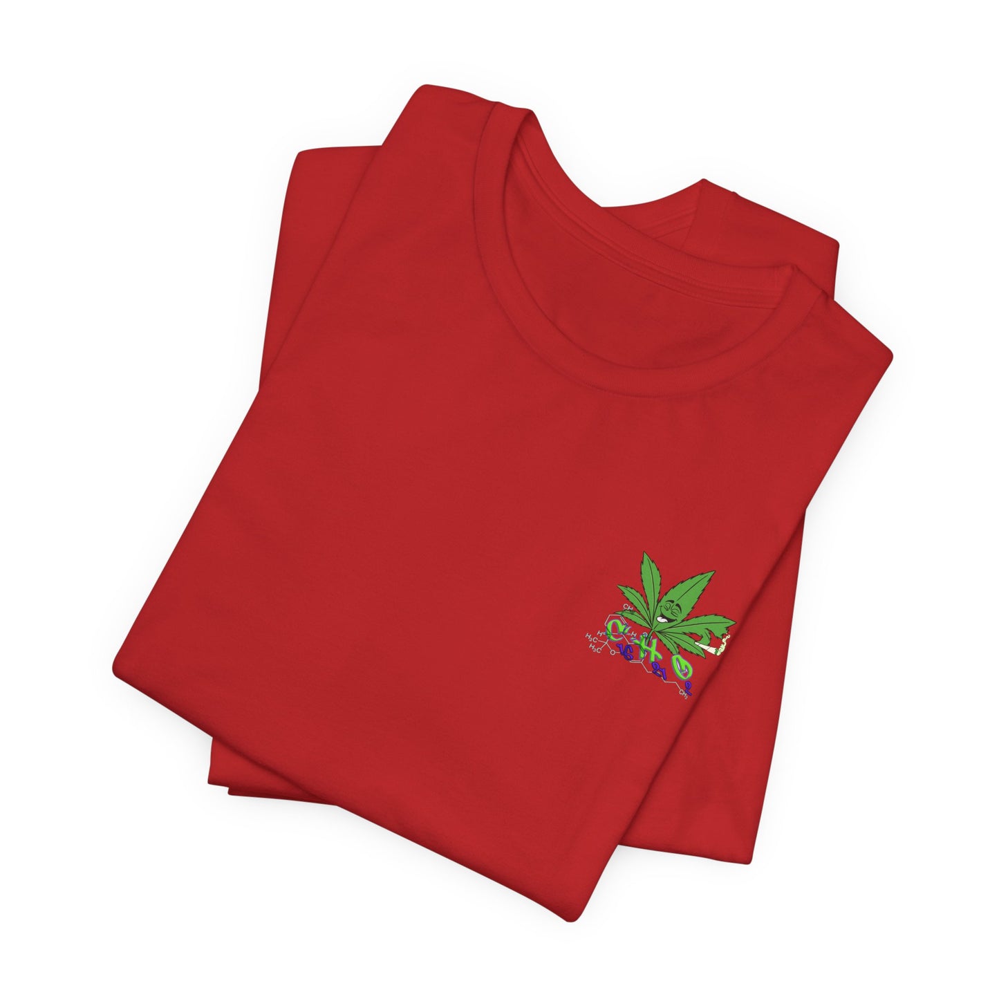 C16H21O2 - Minimal Marijuana Plant Graphic T-Shirt
