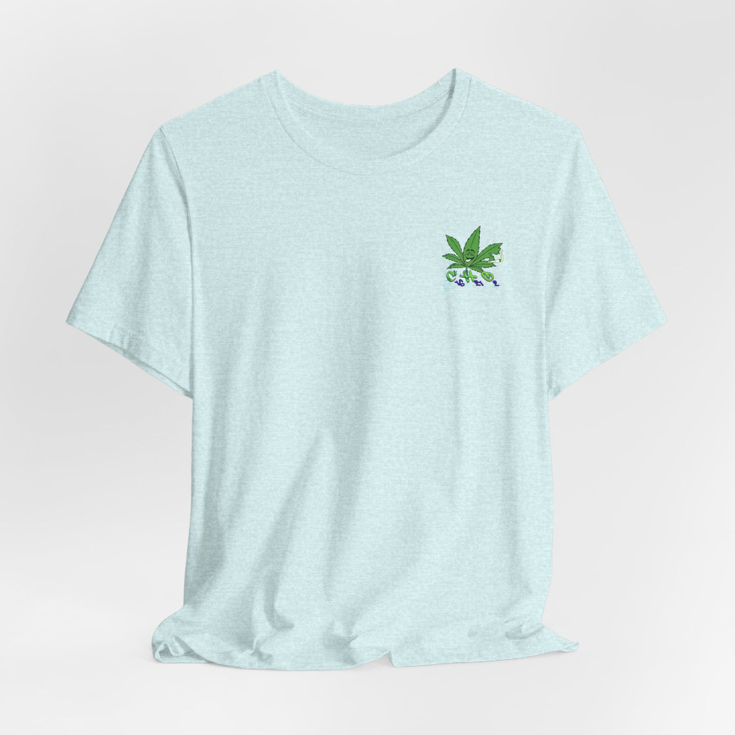 C16H21O2 - Minimal Marijuana Plant Graphic T-Shirt