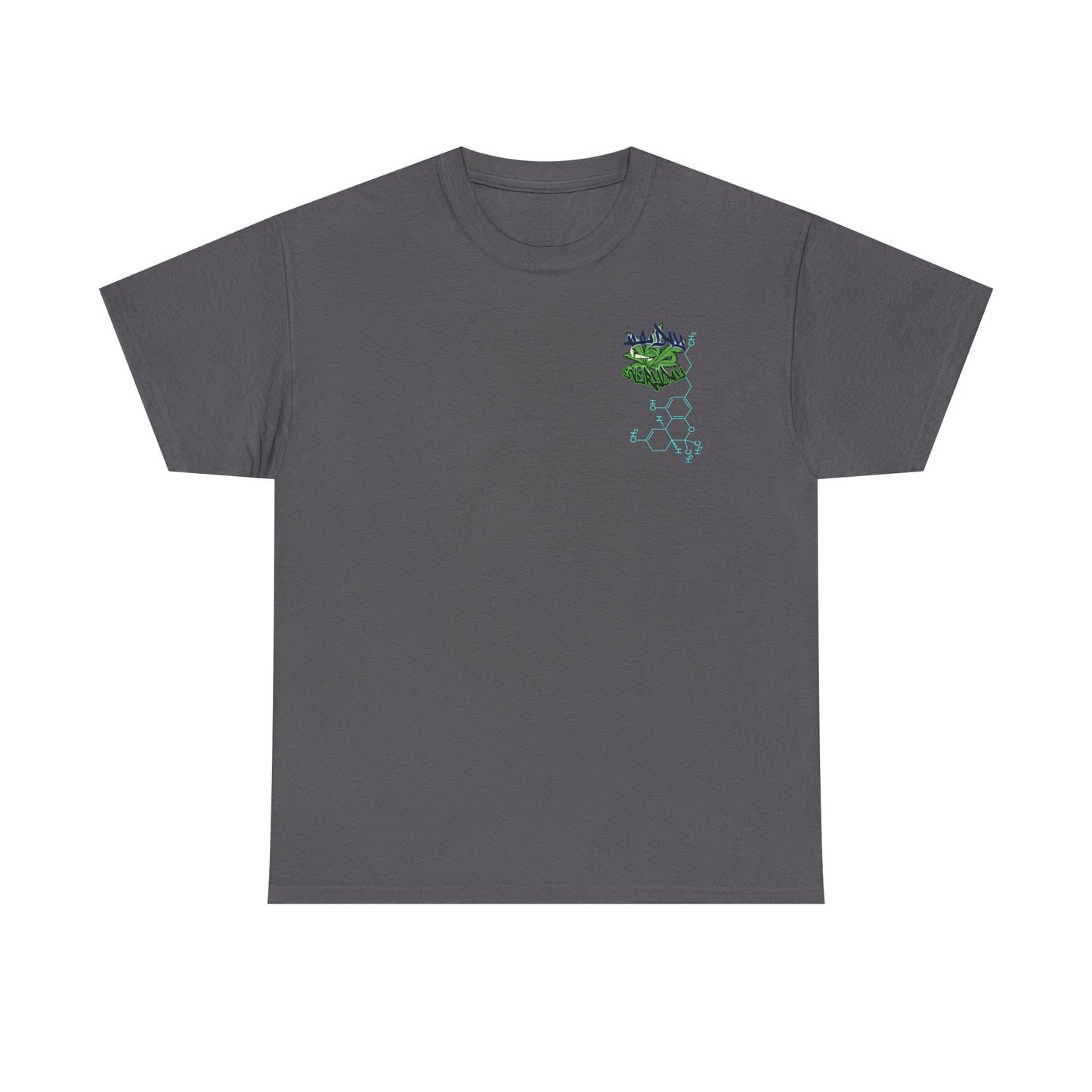 AllDay | Everyday - molecular logo — Green Graffiti Plant Design Chest & Back Print
