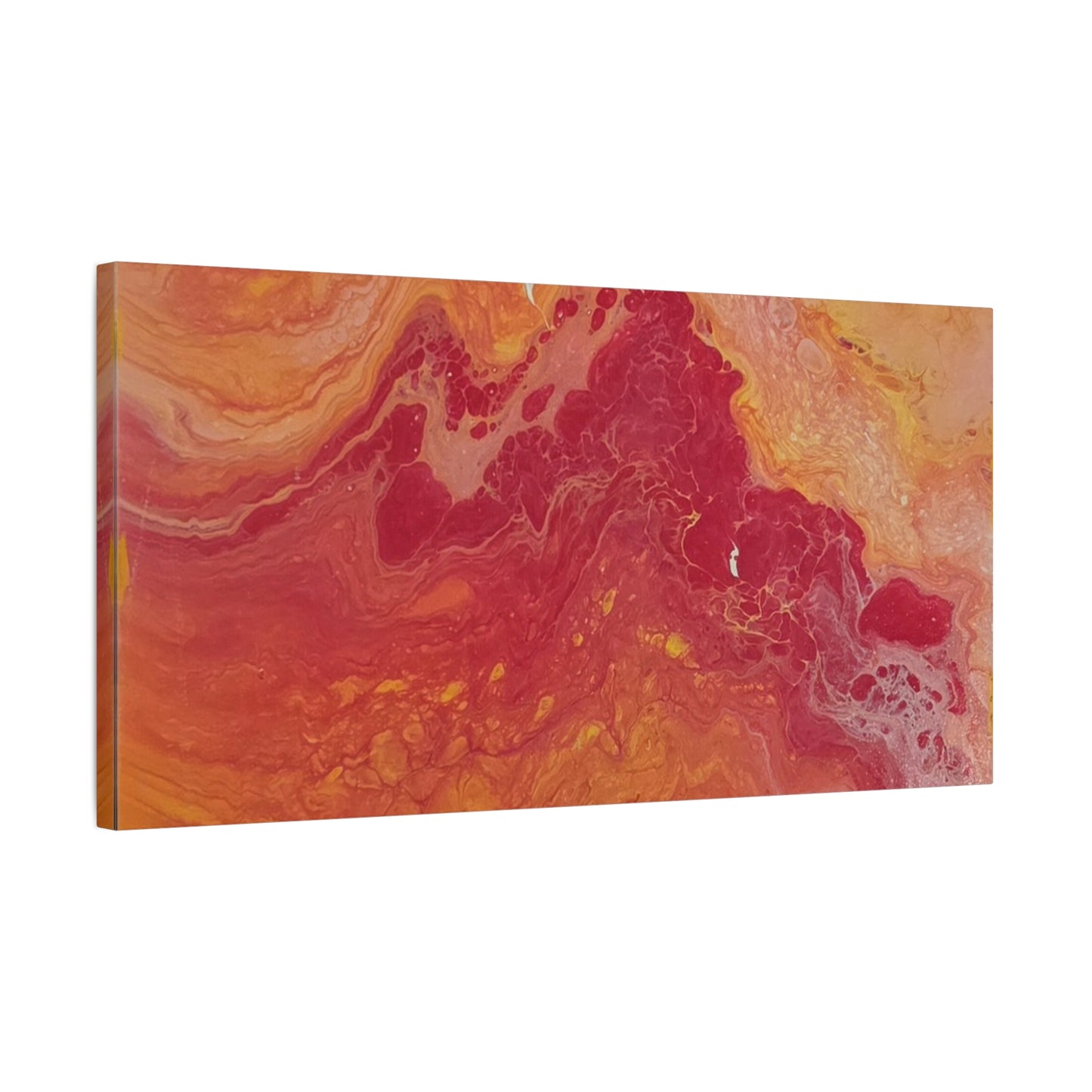 Abstract Pepto Popured - Sunset Swirl Matte Canvas Art - Stretched 1.25"