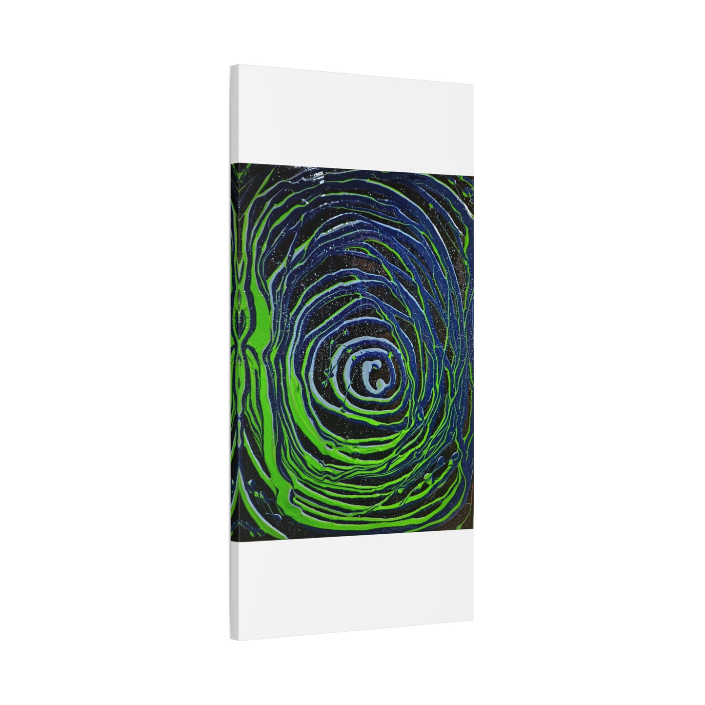 Abstract Green Swirl Matte Canvas Art — Stretched 1.25" Wall Décor