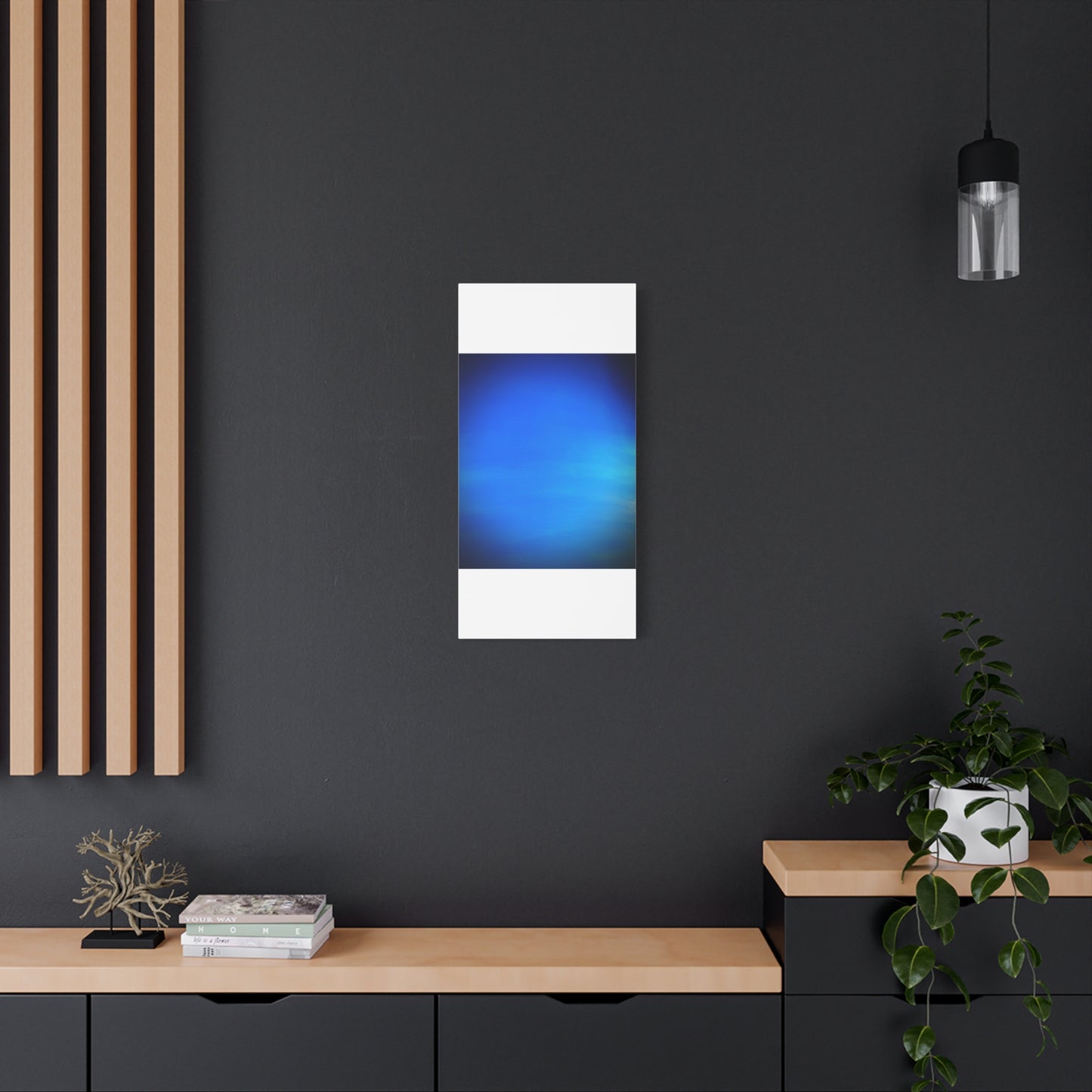 Blue Burst - Gradient Matte Canvas Print — Abstract Ocean Wall Art, Stretched 1.25"