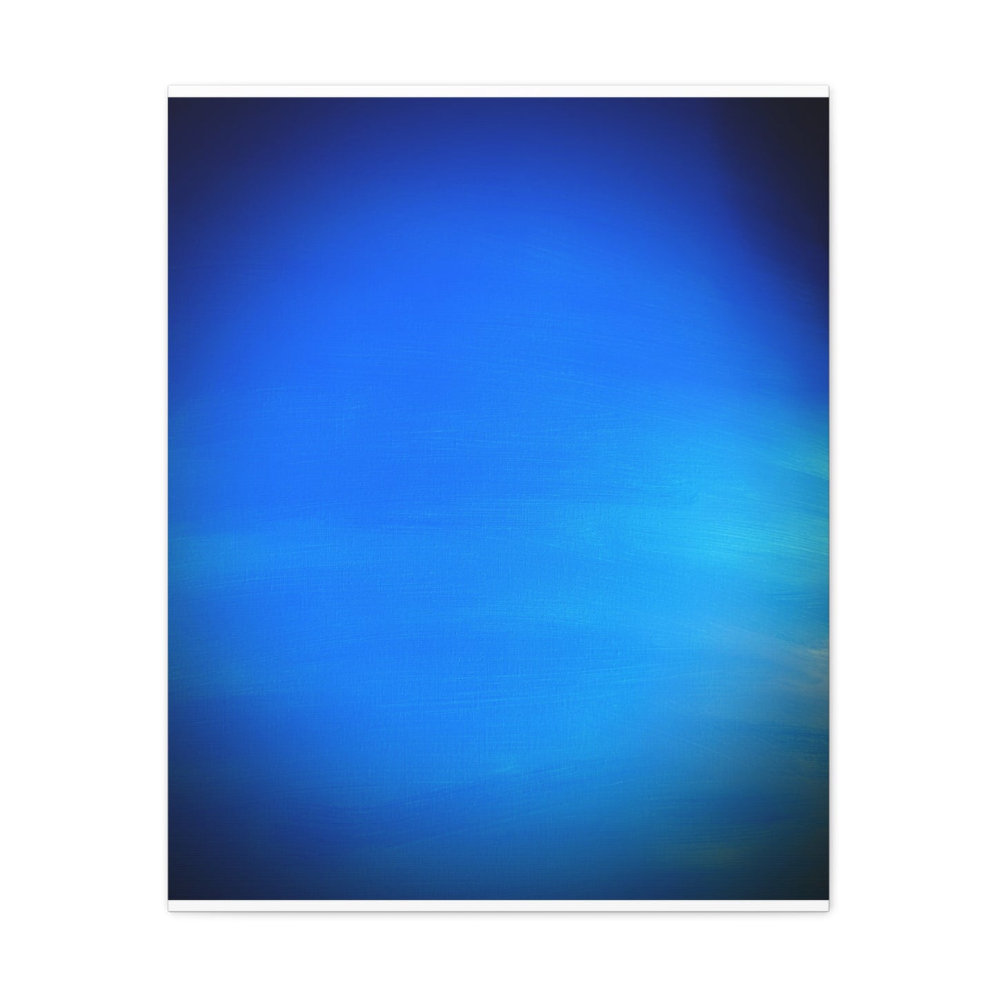 Blue Burst - Gradient Matte Canvas Print — Abstract Ocean Wall Art, Stretched 1.25"