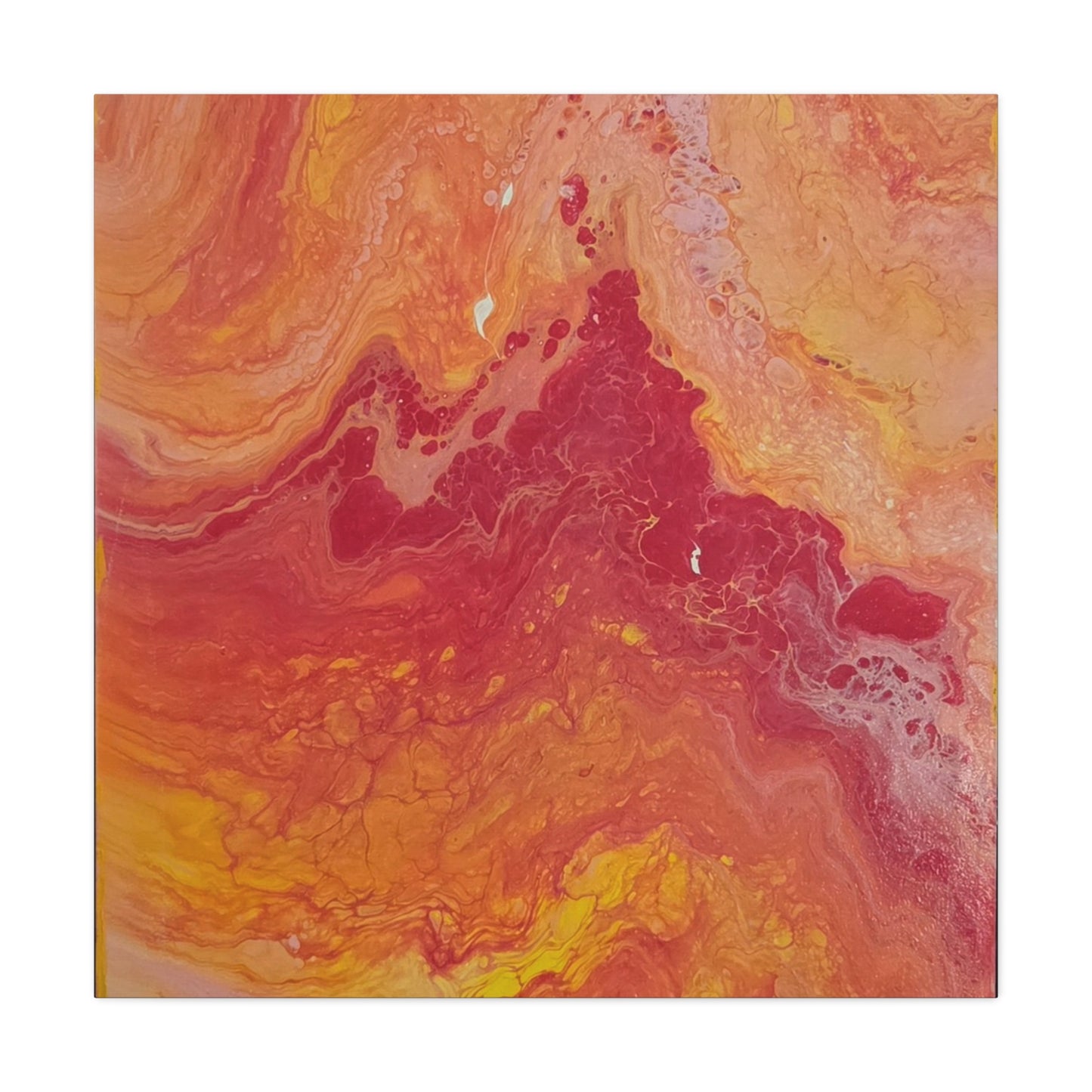 Abstract Pepto Popured - Sunset Swirl Matte Canvas Art - Stretched 1.25"