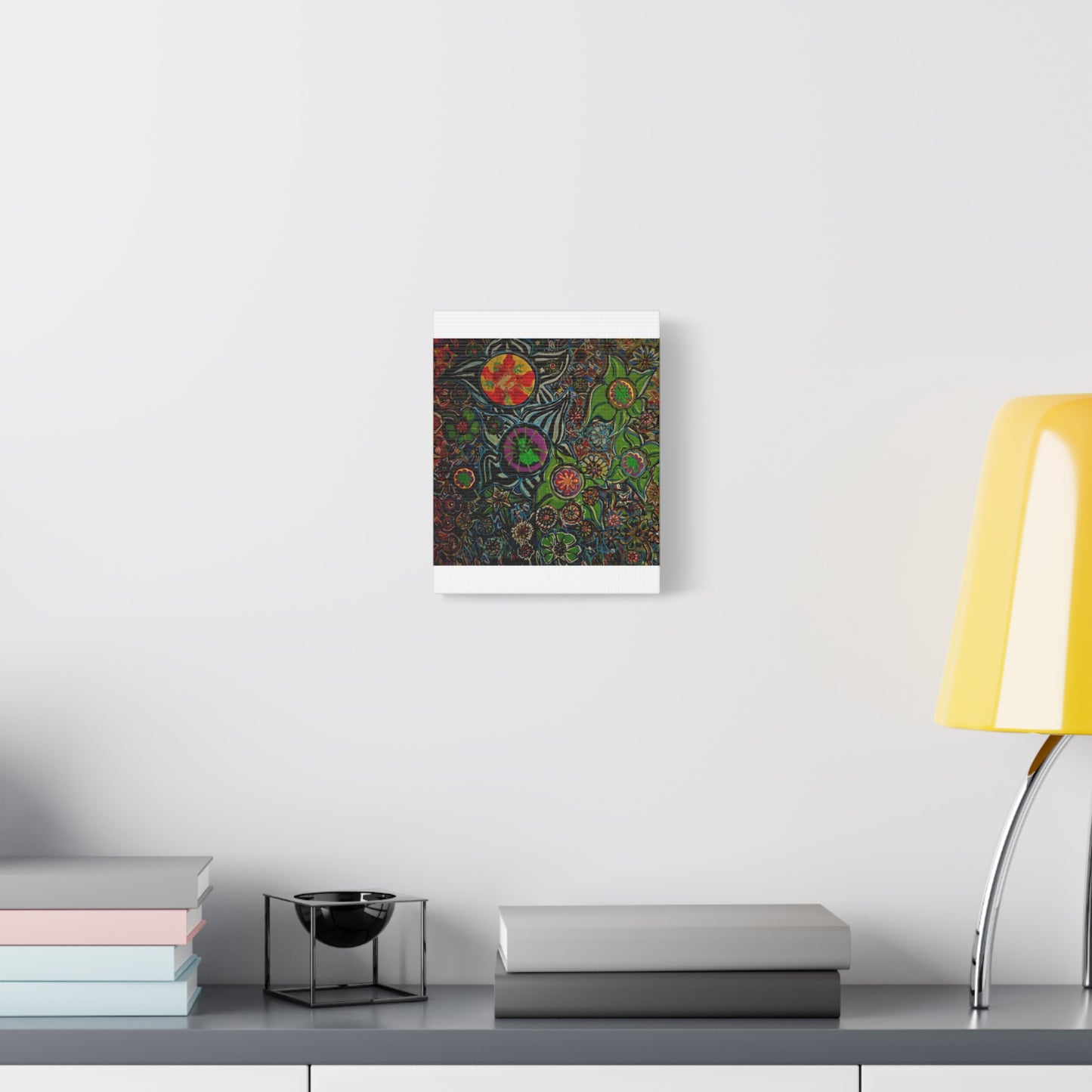 Urban_gardening-03 - Psychedelic Floral Canvas Print — Vibrant Abstract Garden Wall Art