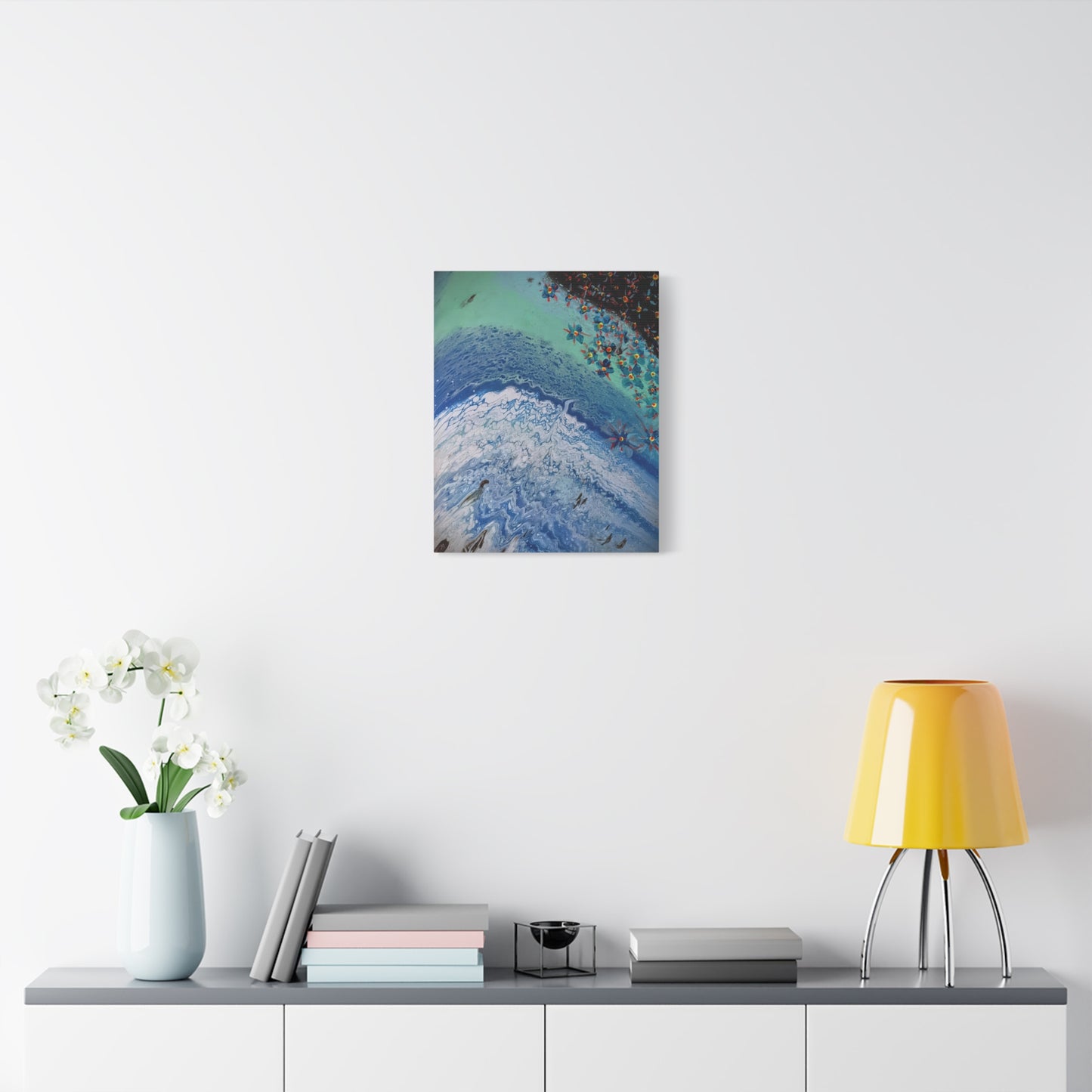 floetrol&flowers - Abstract Matte Canvas Print — Floral Accents Stretched Wall Art