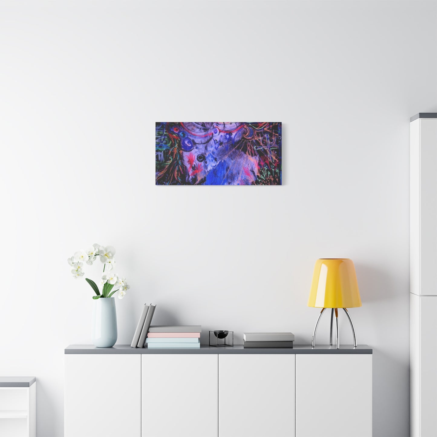 soul_extractions - Abstract Neon Canvas Art - Vibrant Psychedelic Wall Decor