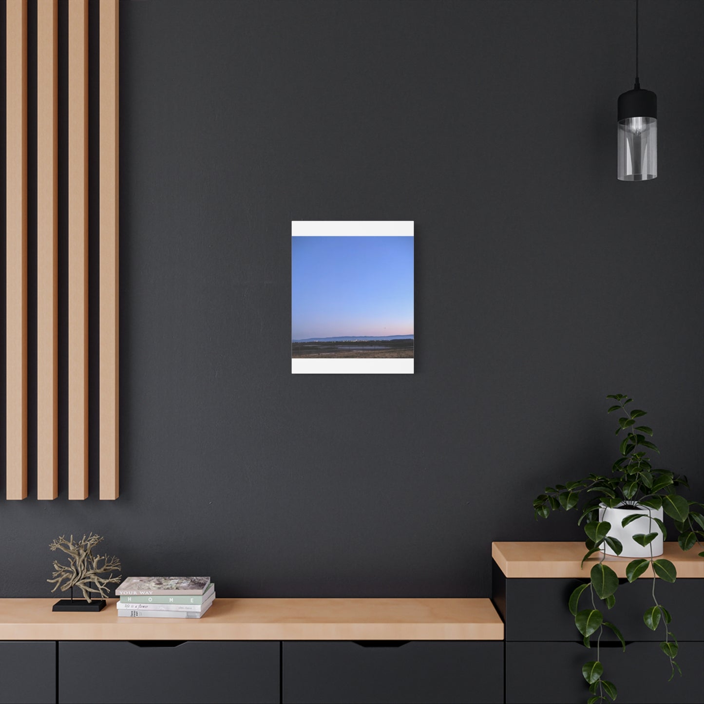 Serene Blue Horizon Matte Canvas Print — Stretched Wall Art