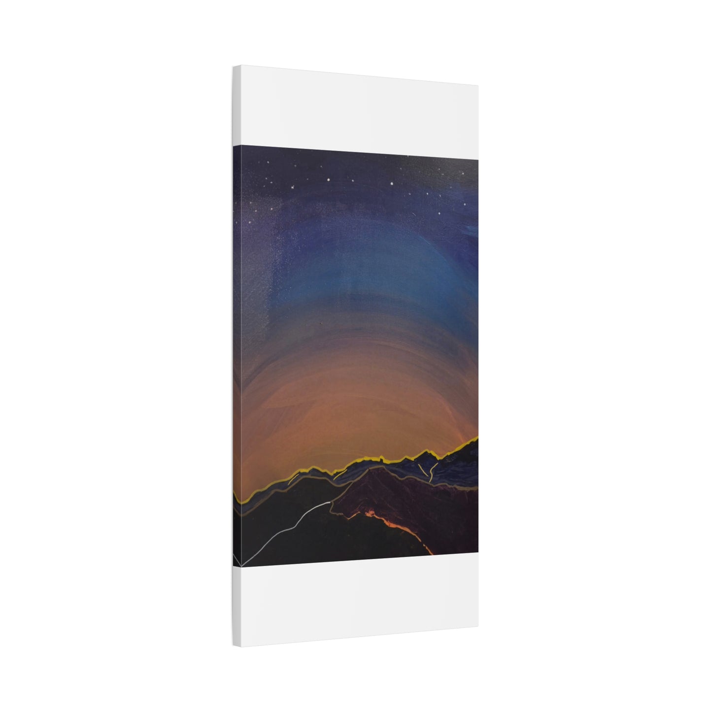 Sunset Mountain Canvas Wall Art - first light — Matte Stretched Landscape Print