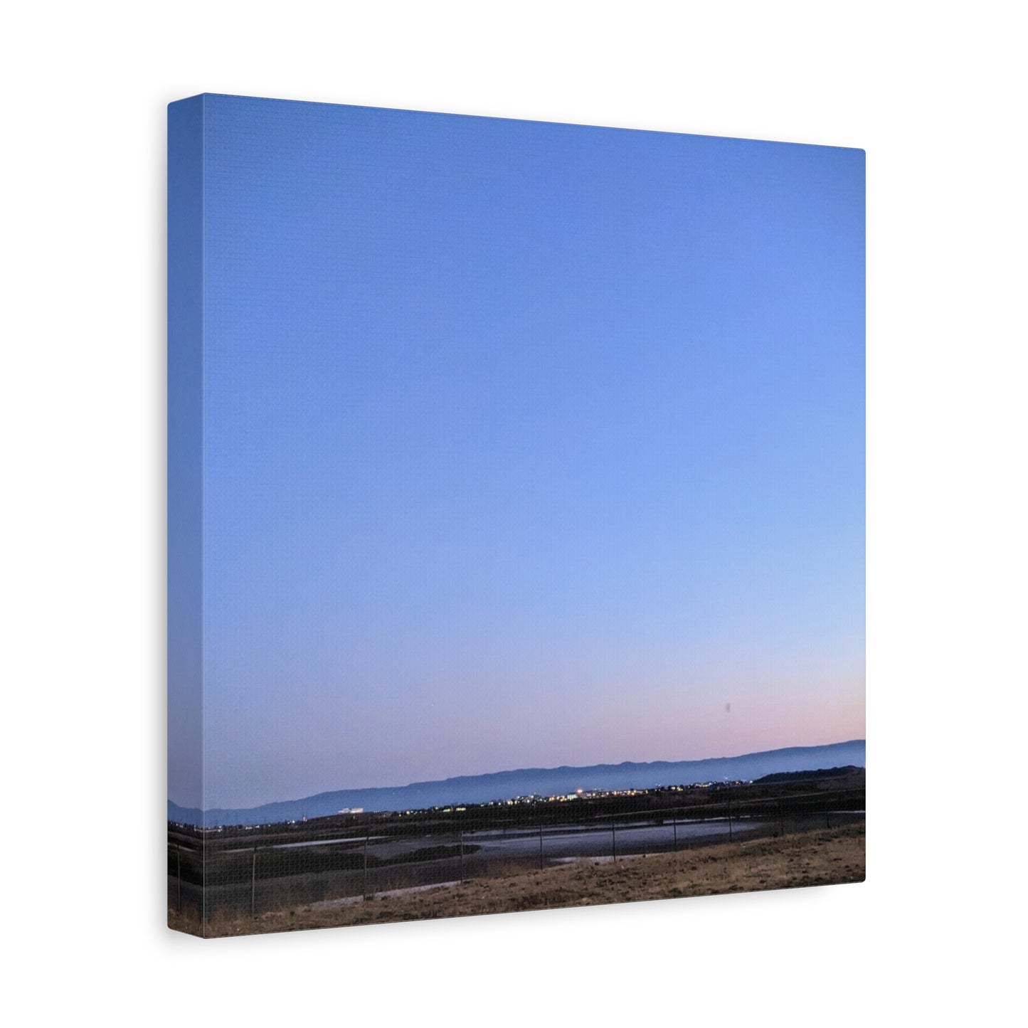 Serene Blue Horizon Matte Canvas Print — Stretched Wall Art