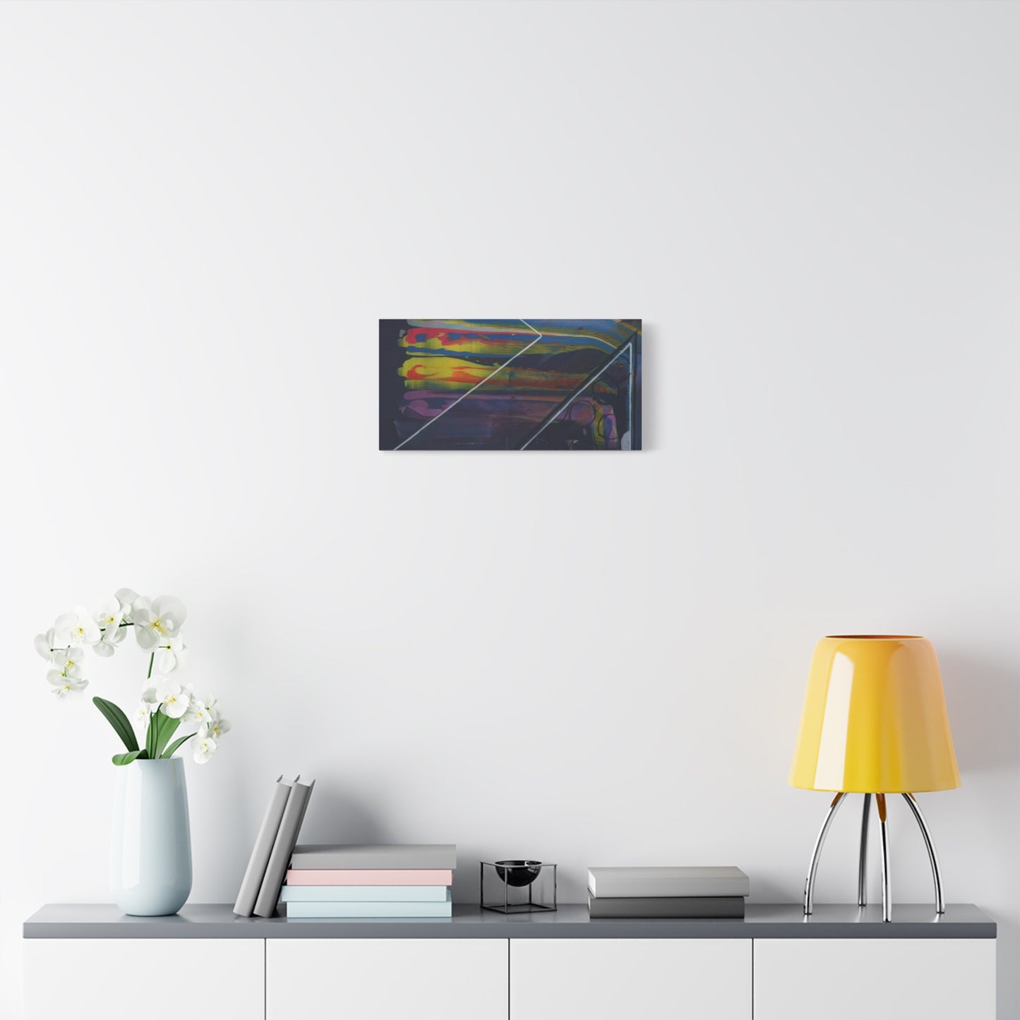 Abstract Geometric Canvas Art - 2025 astronomy – Colorful Drip Triangle Stretched Canvas