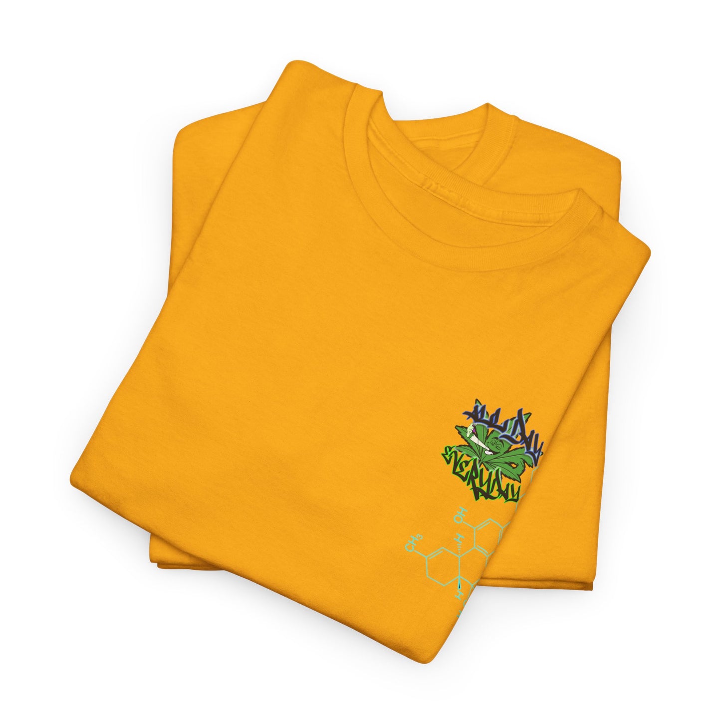 AllDay | Everyday - molecular logo — Green Graffiti Plant Design Chest & Back Print