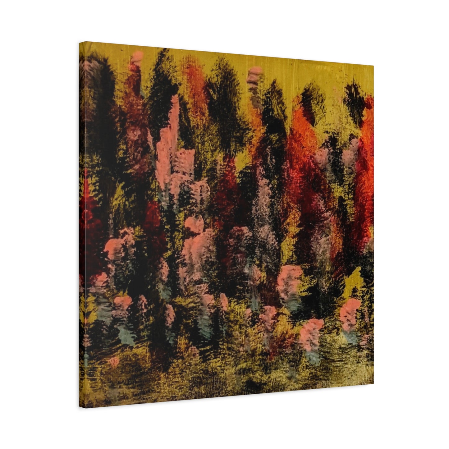 Autumn Forest Abstract — Matte Stretched Canvas