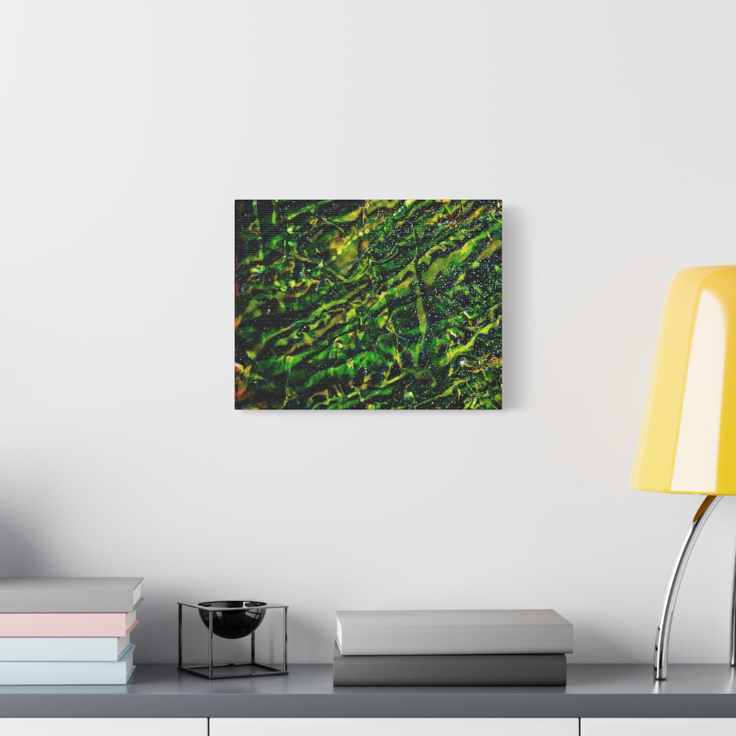 Confessions - Abstract Green Texture Canvas - Matte Stretched Wall Art