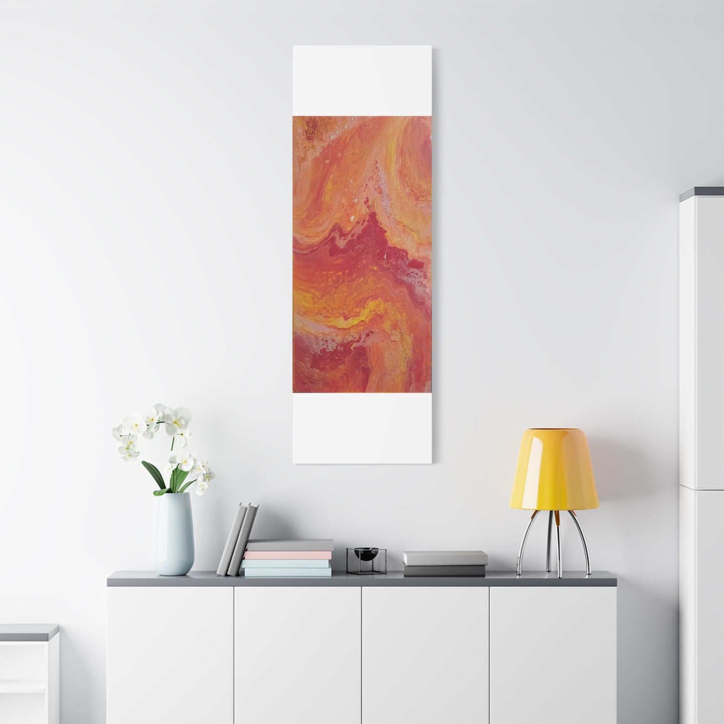 Abstract Pepto Popured - Sunset Swirl Matte Canvas Art - Stretched 1.25"