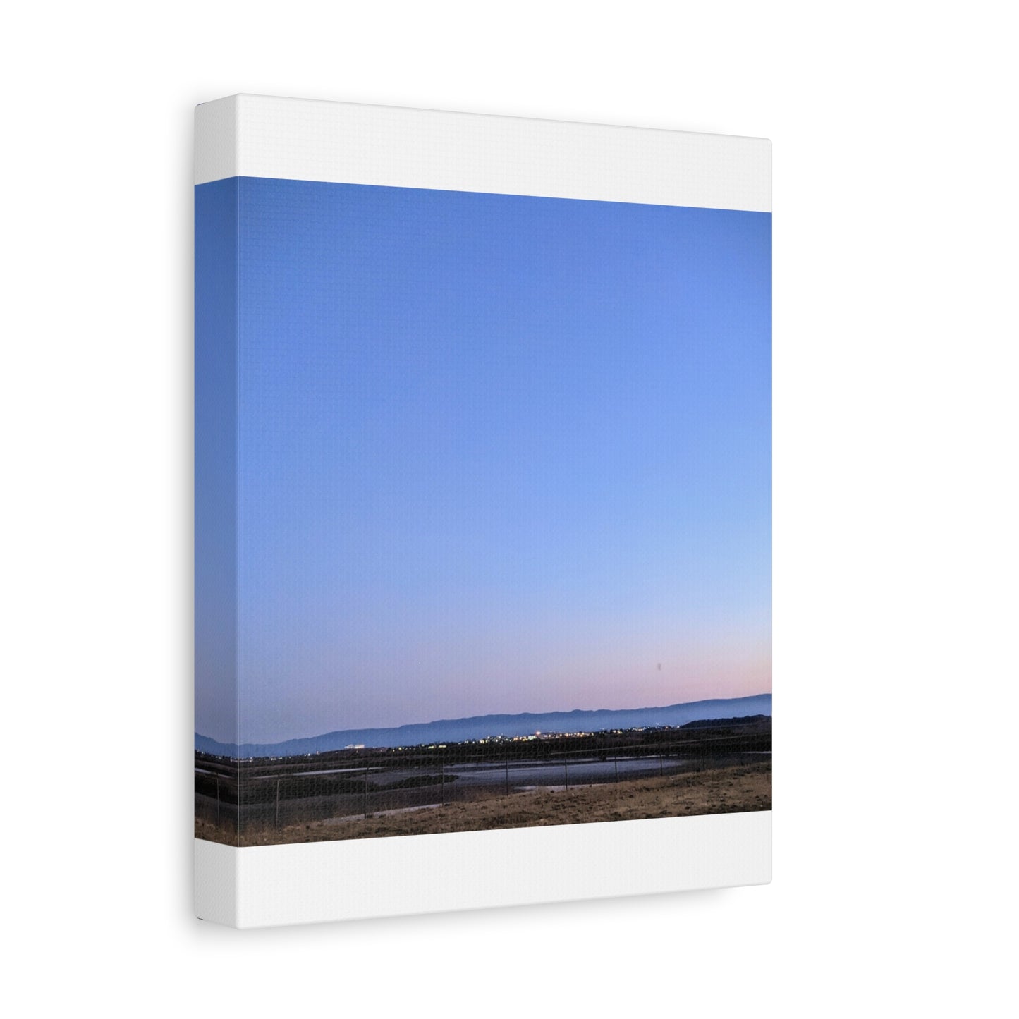 Serene Blue Horizon Matte Canvas Print — Stretched Wall Art