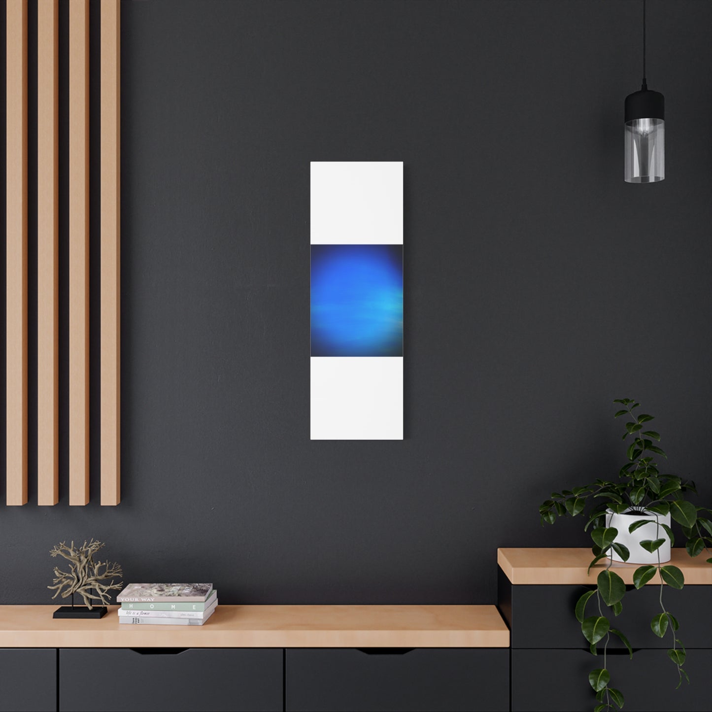 Blue Burst - Gradient Matte Canvas Print — Abstract Ocean Wall Art, Stretched 1.25"